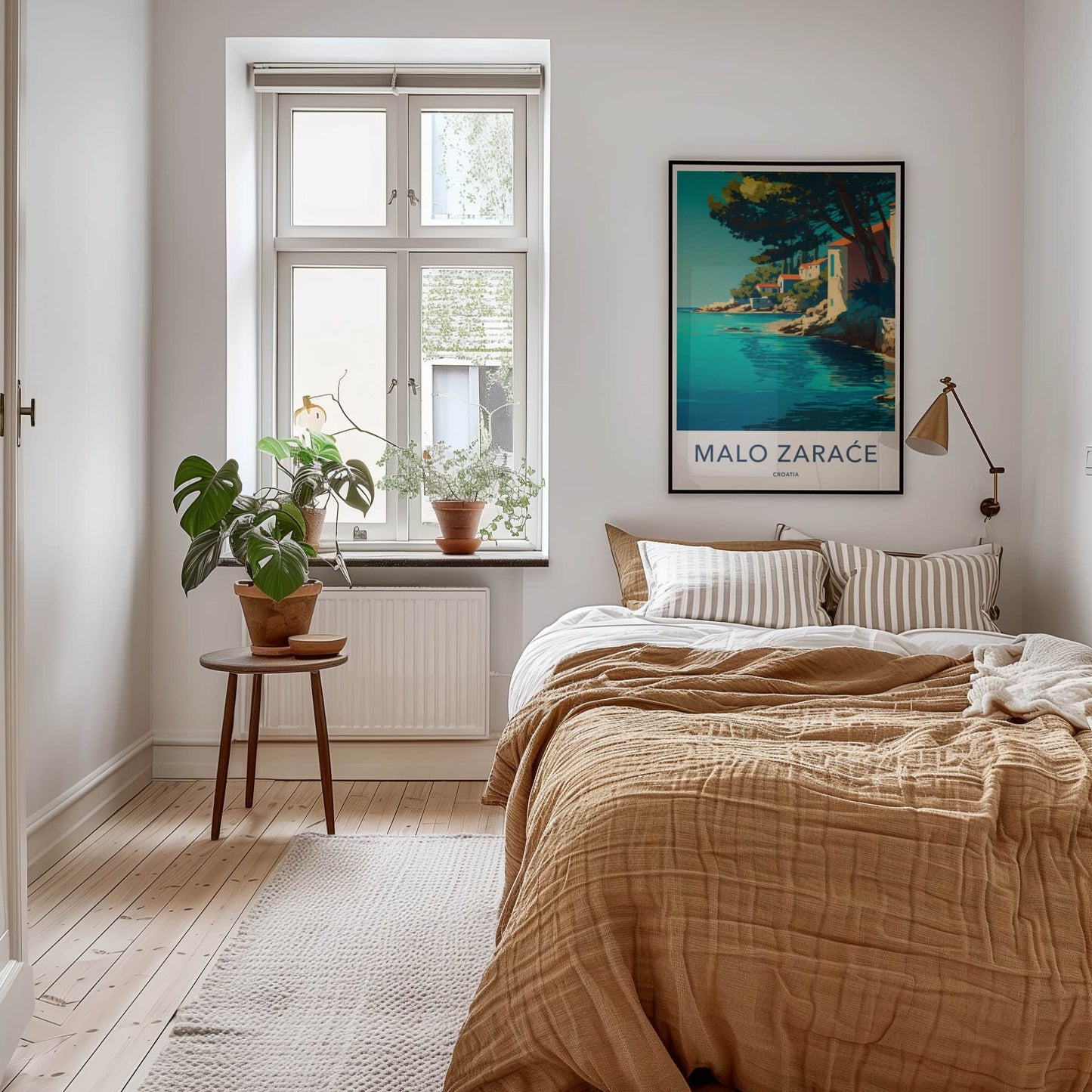 Malo Zarace Poster - Croatia Travel Art - Seaside Village Cove Wall Decor