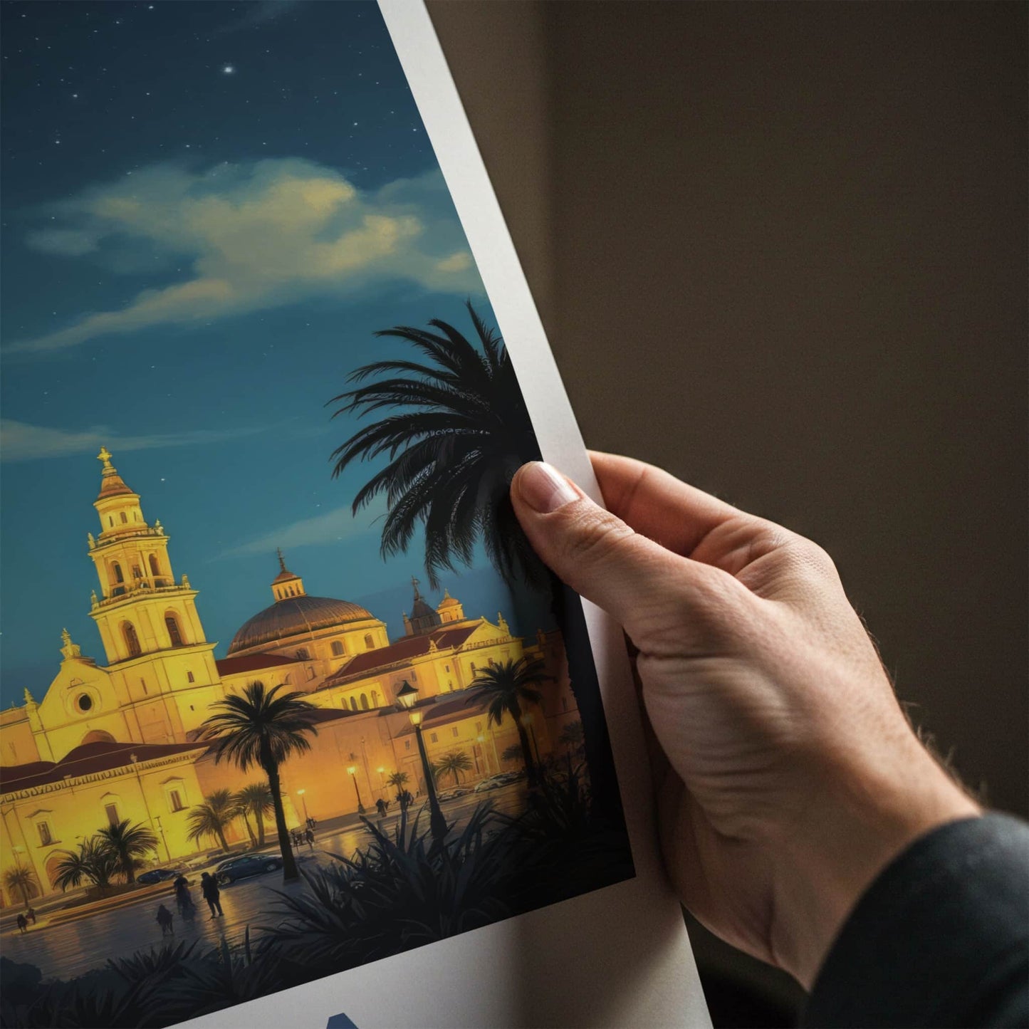 Malta Poster - Malta Framed Print - Grand Cathedral Nightscape Gallery Art