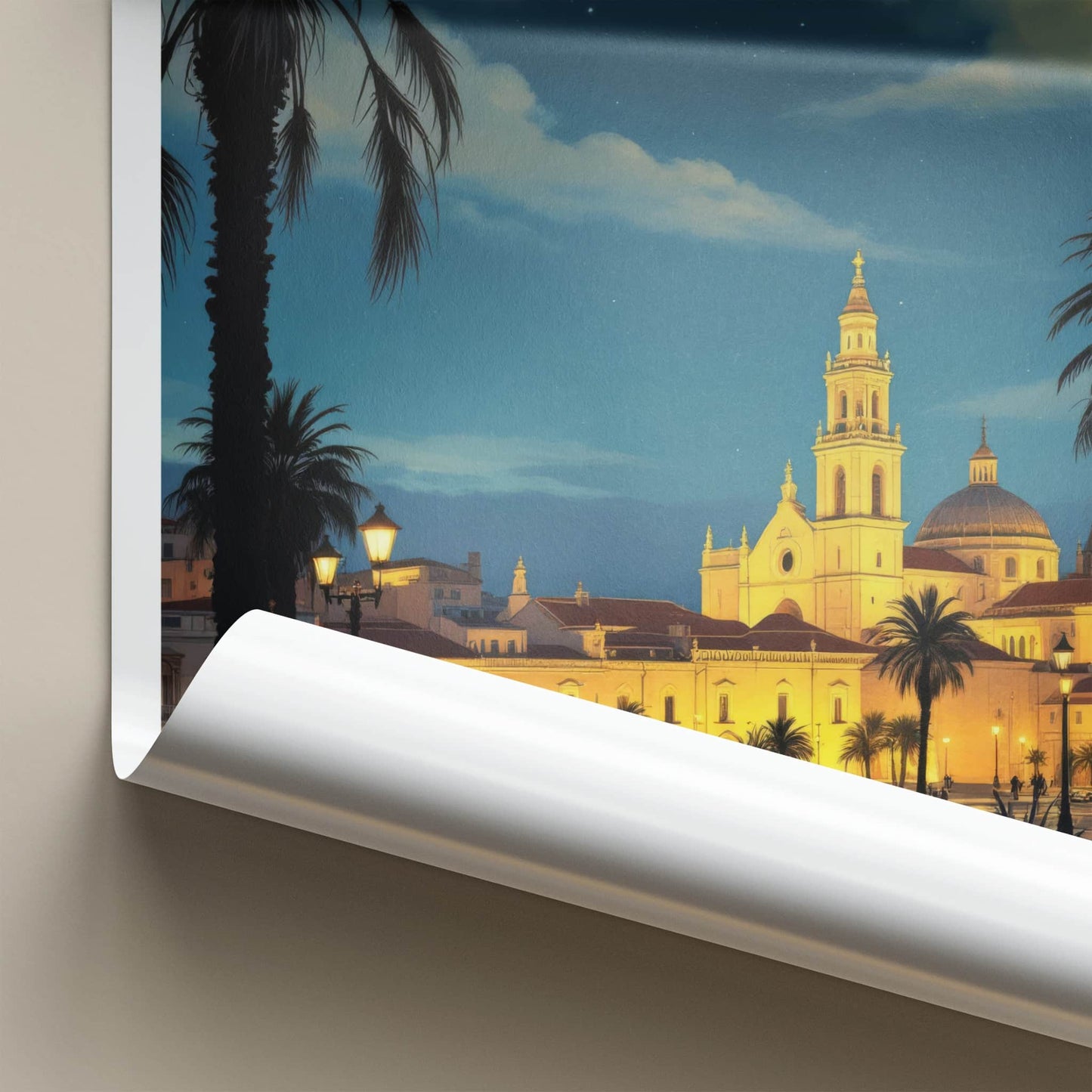 Malta Poster - Malta Framed Print - Grand Cathedral Nightscape Gallery Art