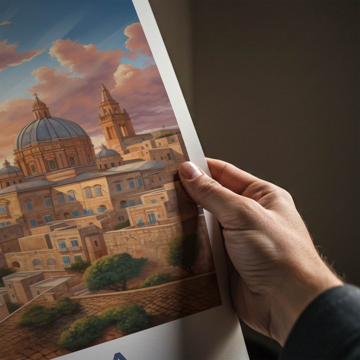 Malta Poster - Malta Travel Art - Golden Hour Cityscape Home Decor