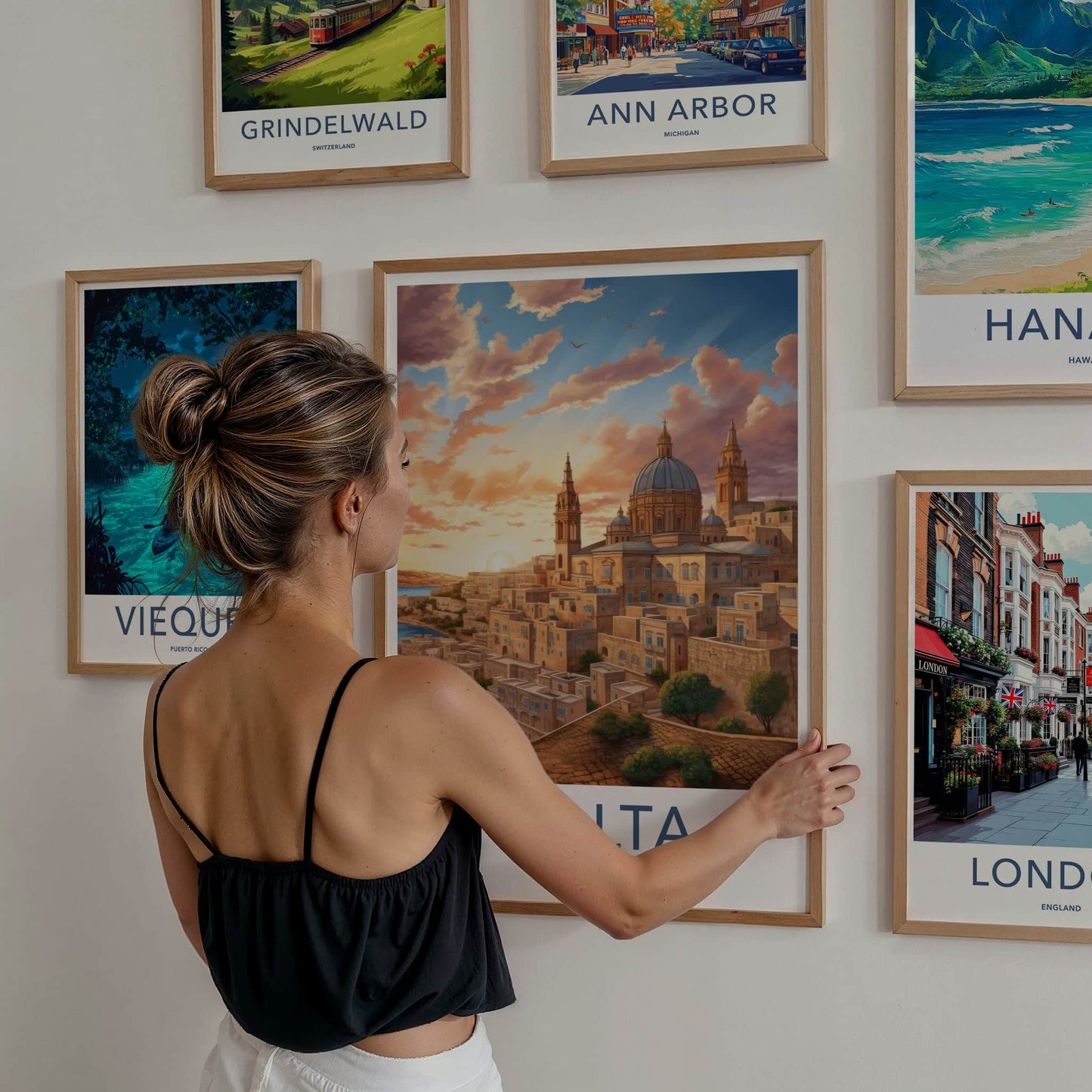 Malta Poster - Malta Travel Art - Golden Hour Cityscape Home Decor