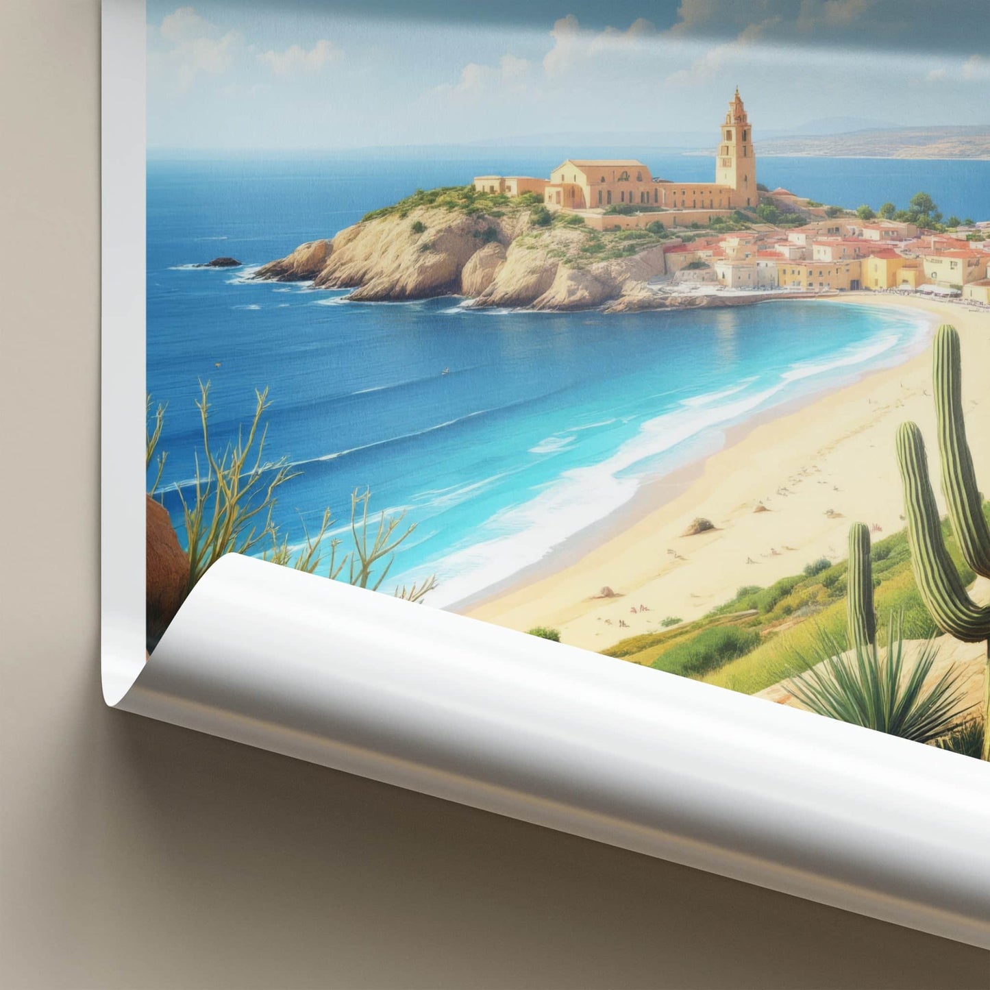 Malta Poster - Malta Travel Art - Historic Coastal Village Home Decor