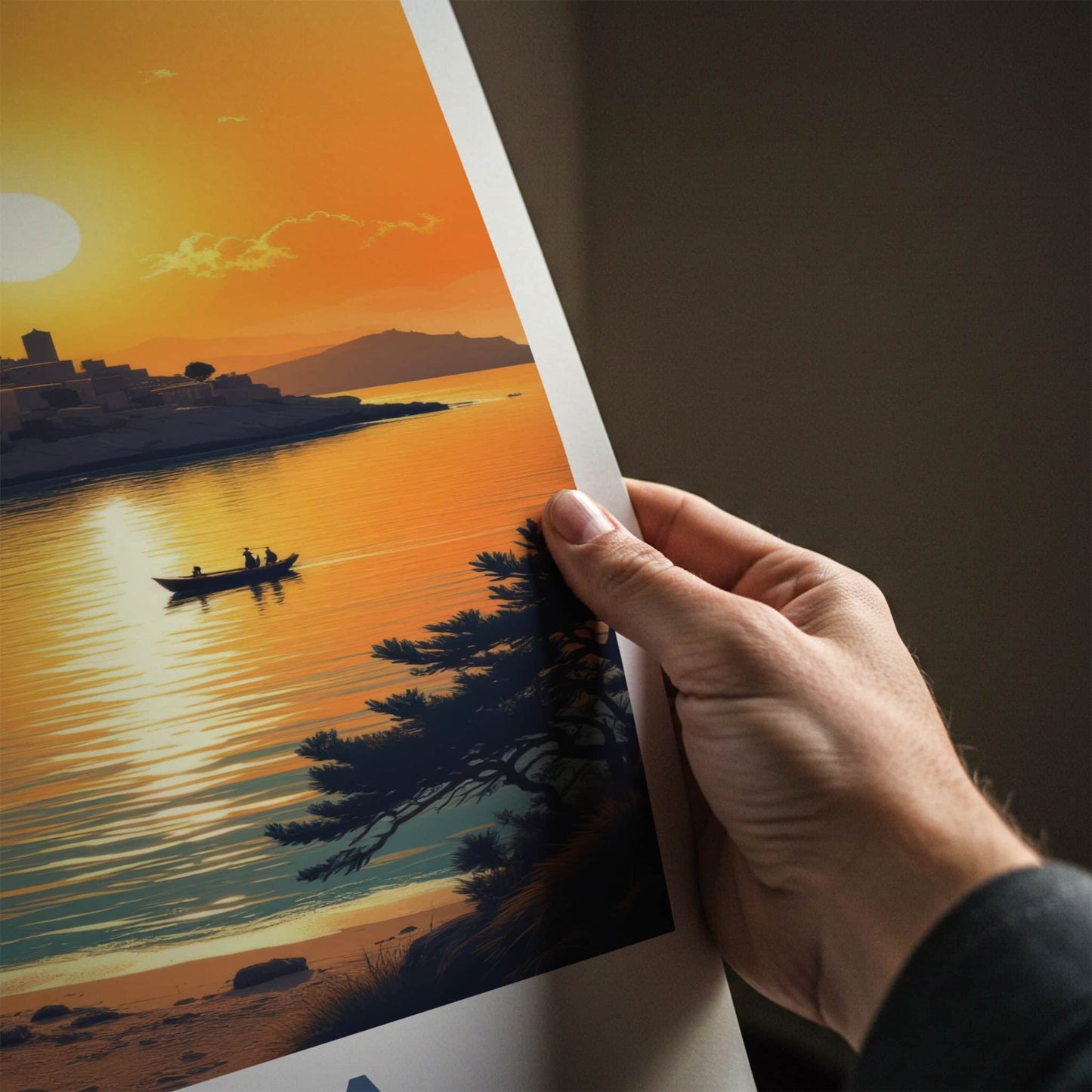 Malta Poster - Malta Travel Print - Mediterranean Coastal Sunset Wall Decor