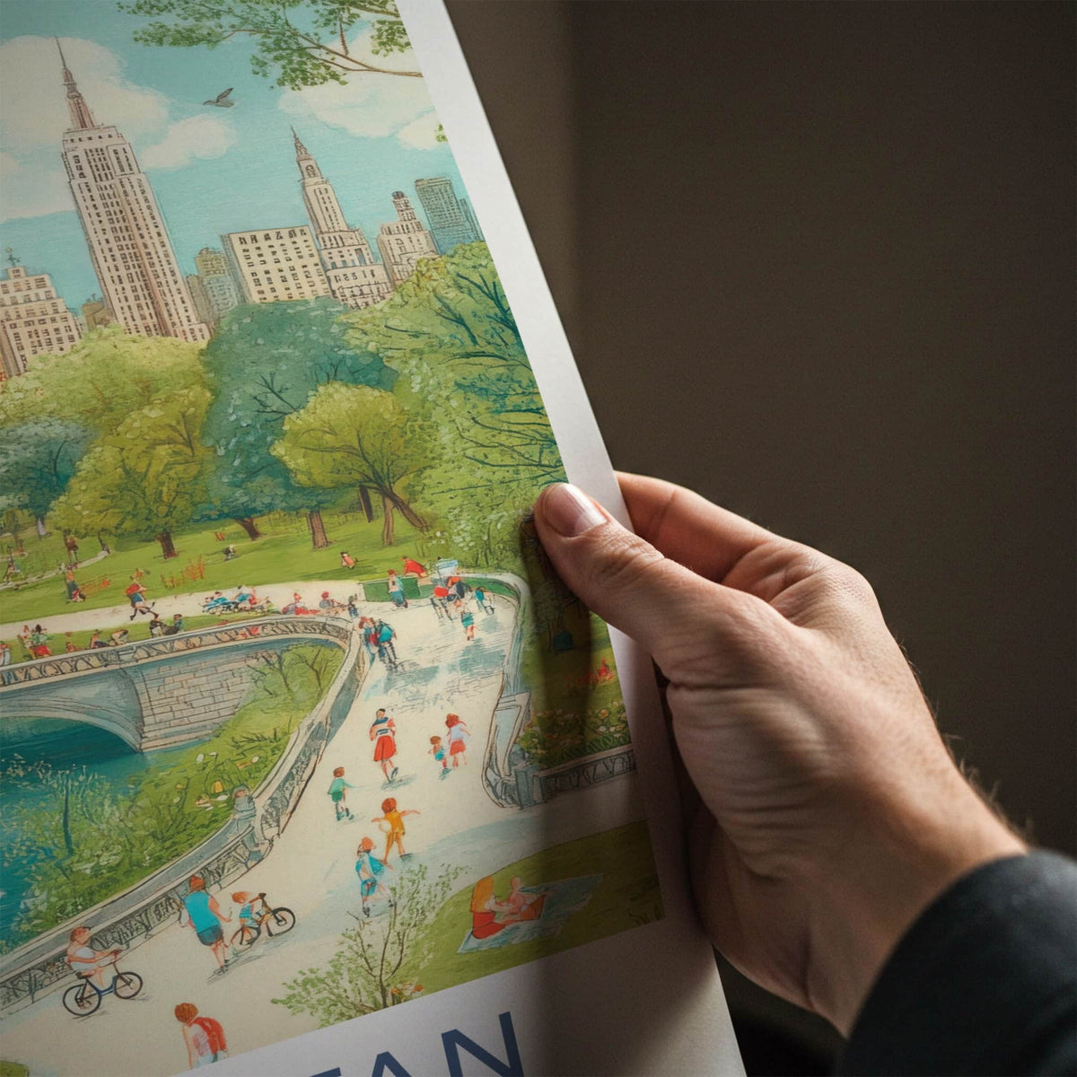Manhattan Poster - New York Travel Art - Park Life City Home Decor