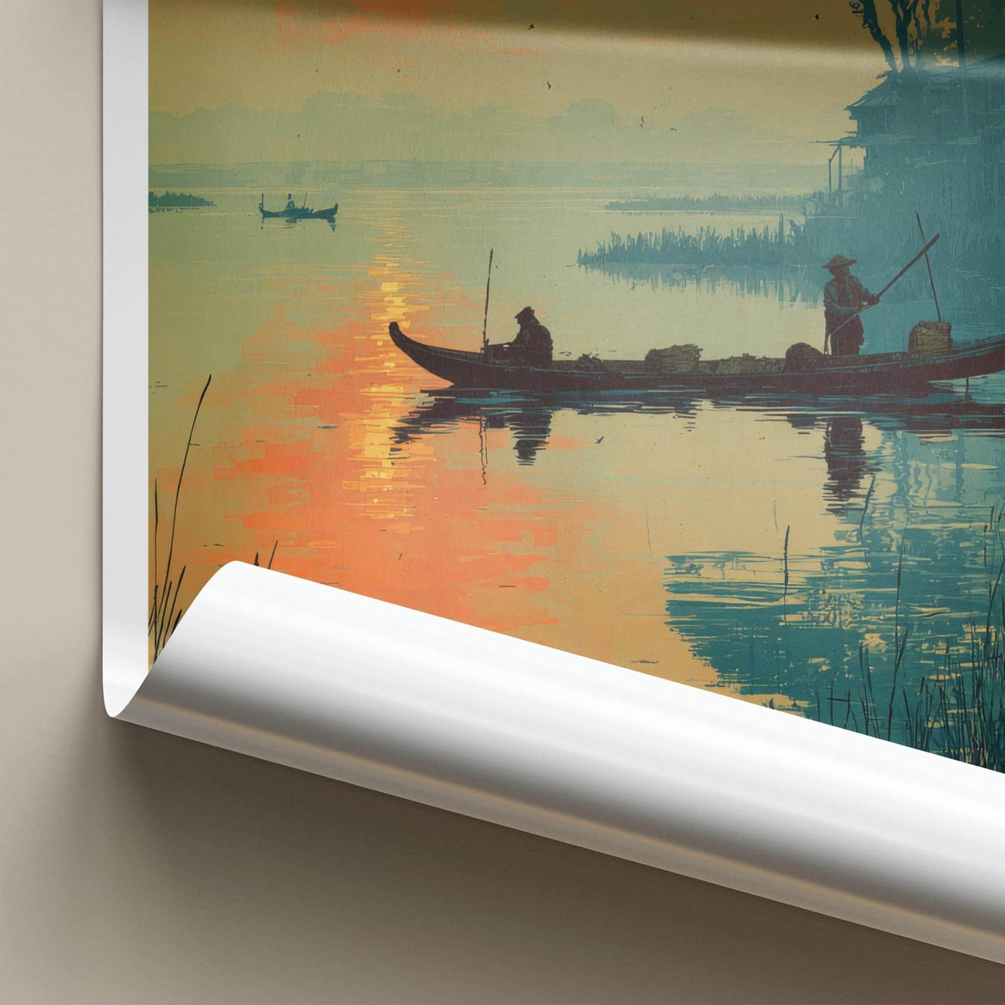 Manipur Poster - India Travel Art - Manipur River Sunset Home Decor
