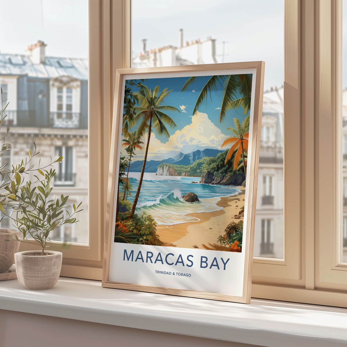 Maracas Bay Poster - Trinidad and Tobago Travel Art - Island Beach Scene Home Decor