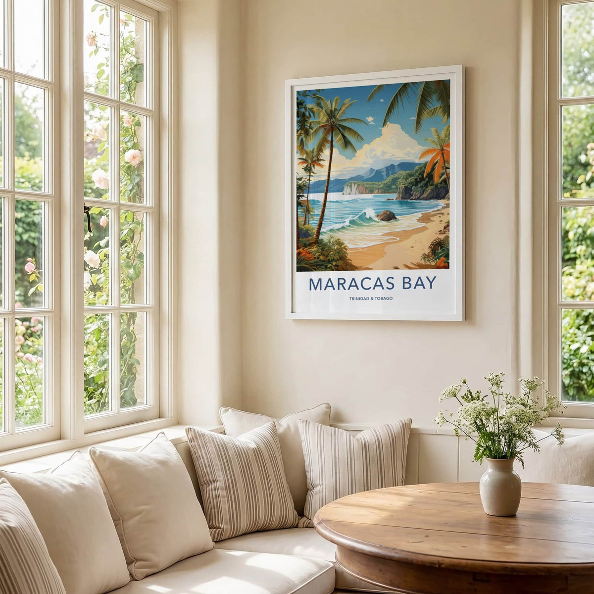 Maracas Bay Poster - Trinidad and Tobago Travel Art - Island Beach Scene Home Decor