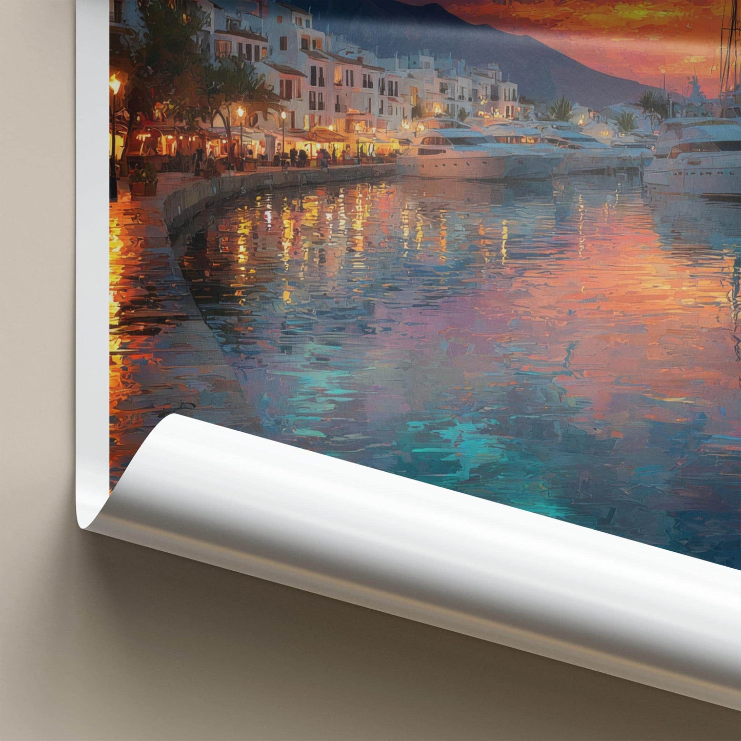 Marbella Poster - Spain Travel Art - Vibrant Coastal Sunset Home Decor
