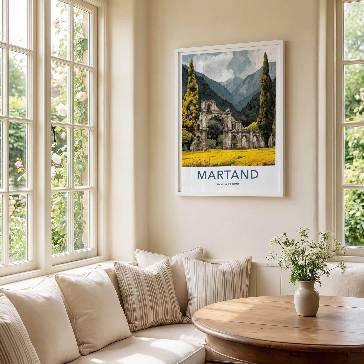 Martand Poster - India Travel Art - Jammu Kashmir Ruins Home Decor