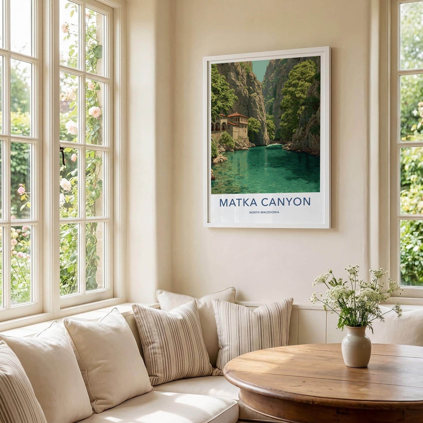 Matka Canyon Poster - North Macedonia Fine Art - Green Water Monastery Gift