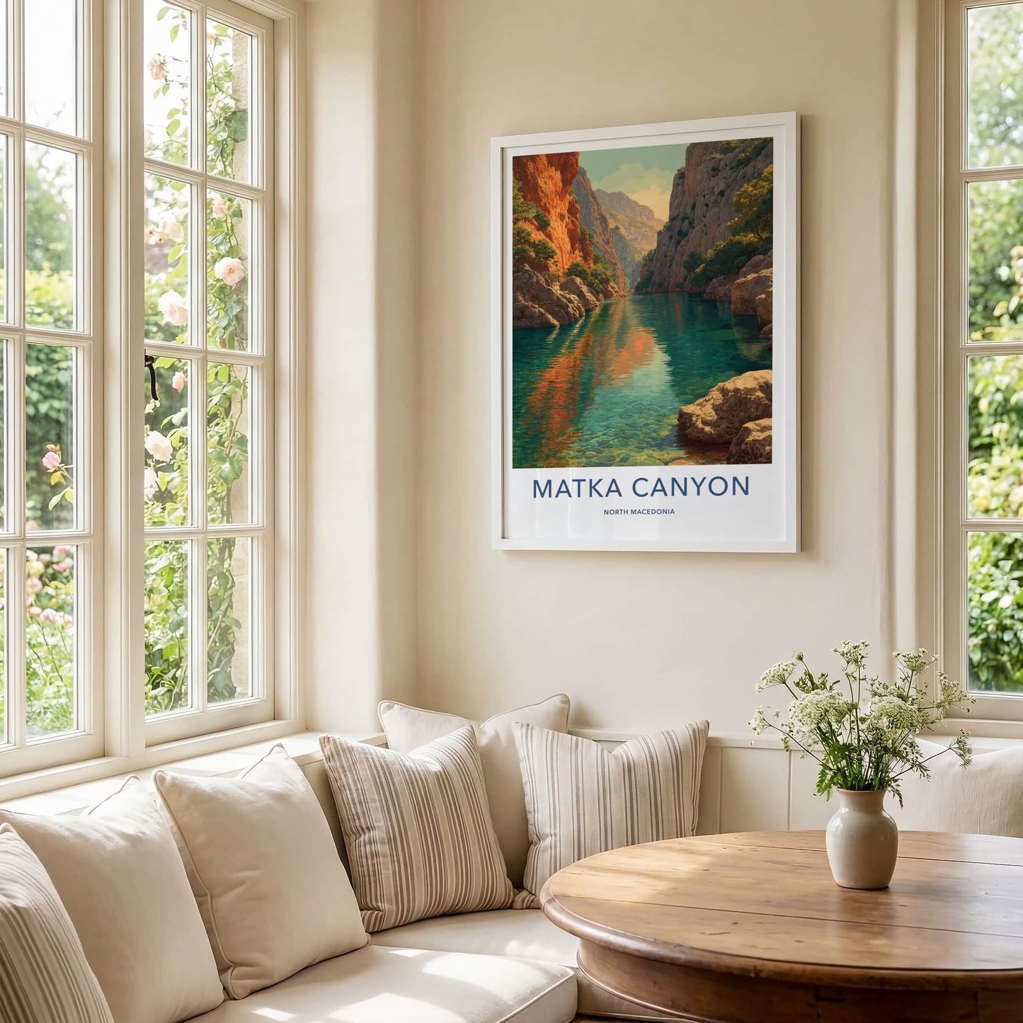Matka Canyon Poster - North Macedonia Travel Art Blue Water Gallery Art
