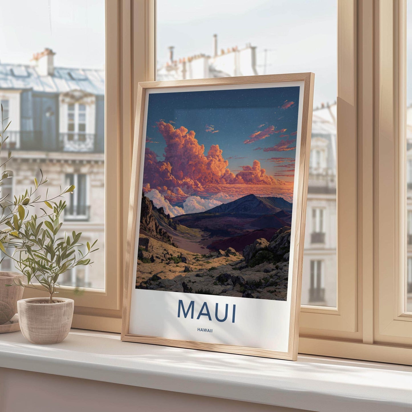 Maui Poster - Hawaii Travel Art - Starry Mountain Vista Home Decor