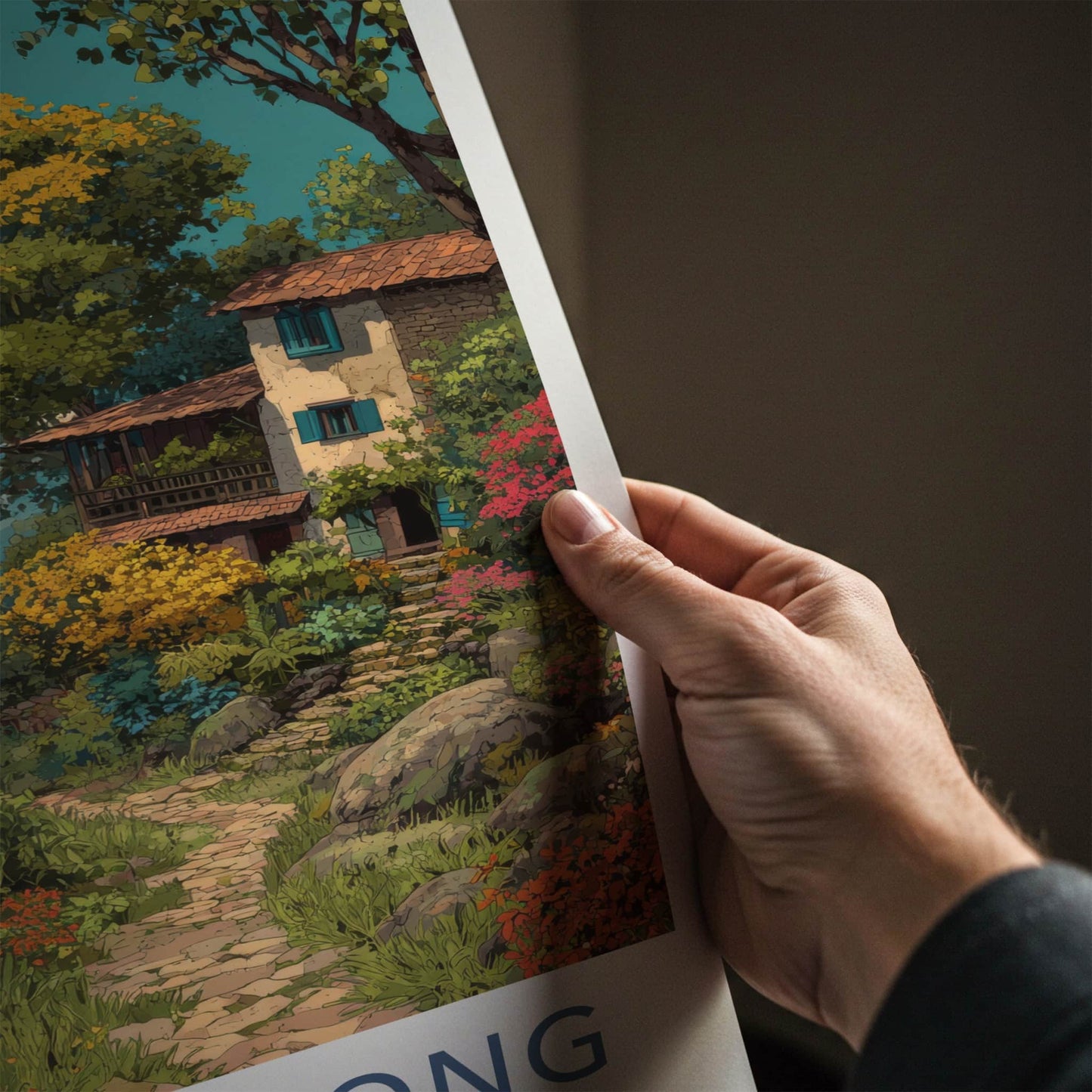 Mawlynnong Poster - India Tranquil Village Scene Home Decor