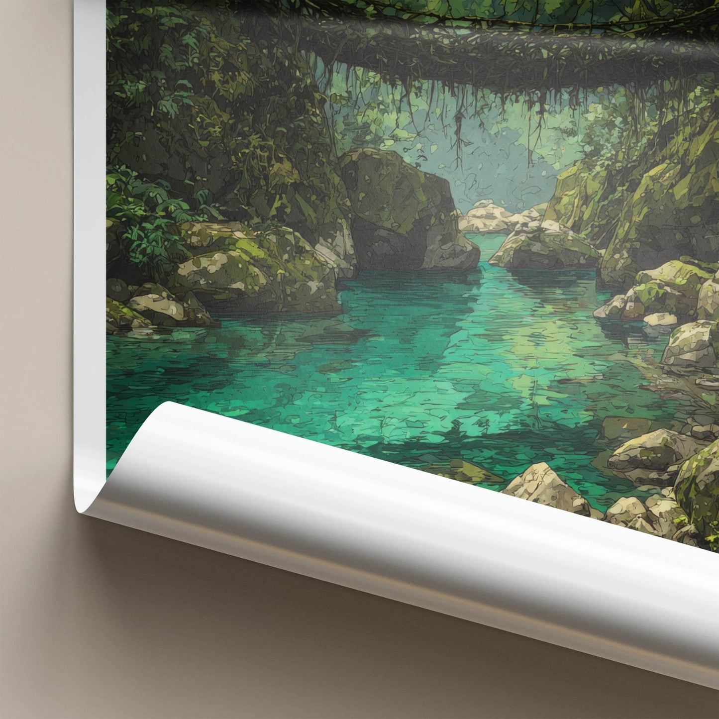 Meghalaya Poster - India Living Root Bridge Travel Print Home Art