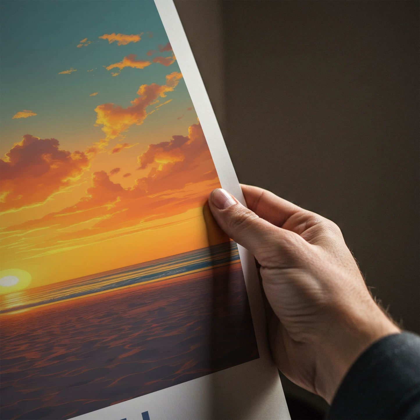 Miami Poster - Florida Travel Art - Vibrant Ocean Sunset Home Decor