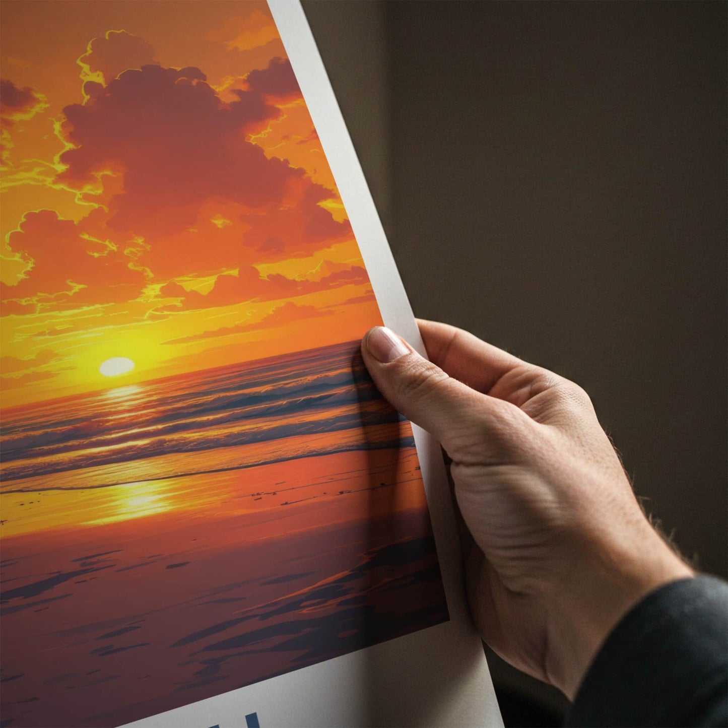 Miami Poster - Florida Travel Print - Lifeguard Sunset Beach Home Decor
