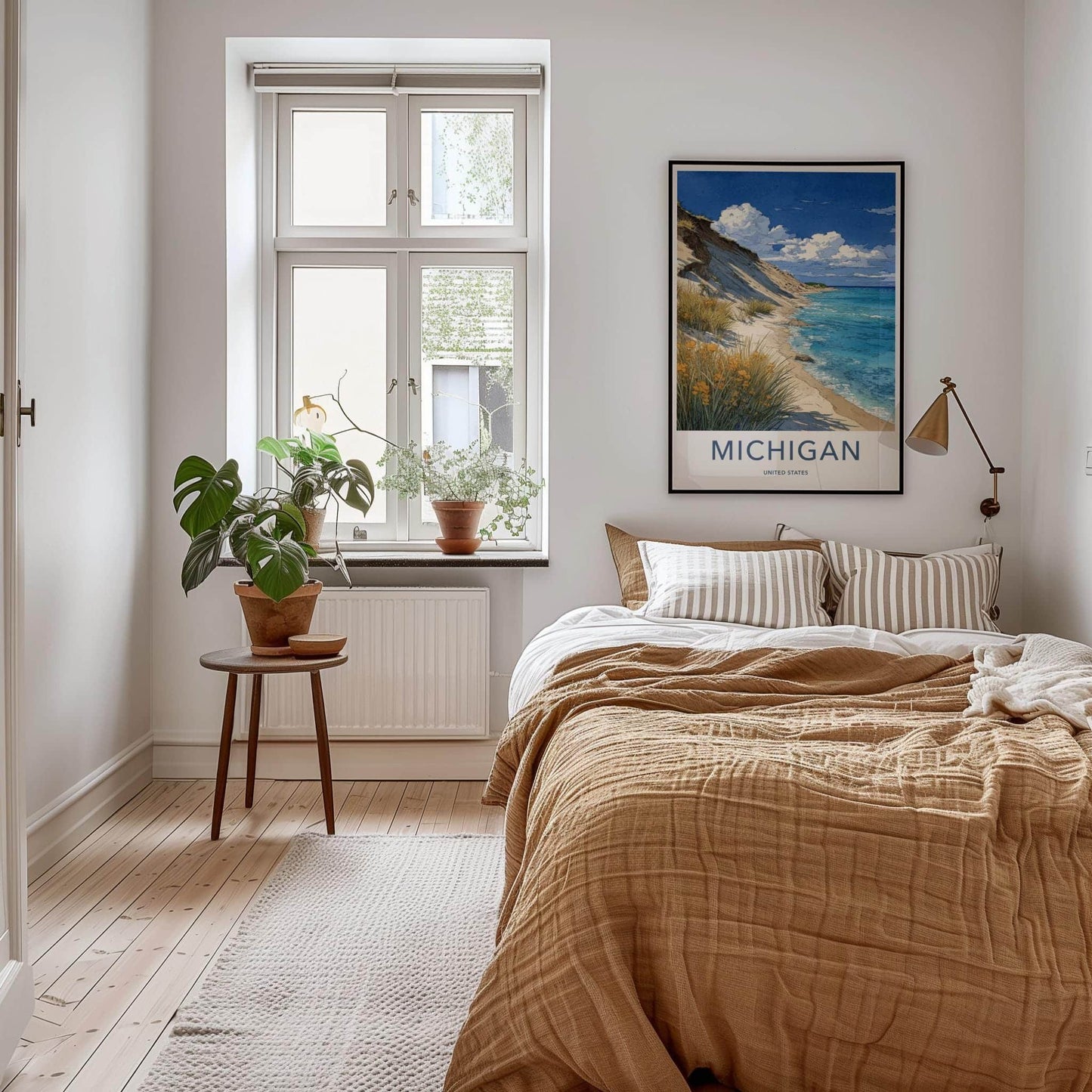 Michigan Poster - Michigan Travel Art - Coastal Dune Beach Home Decor