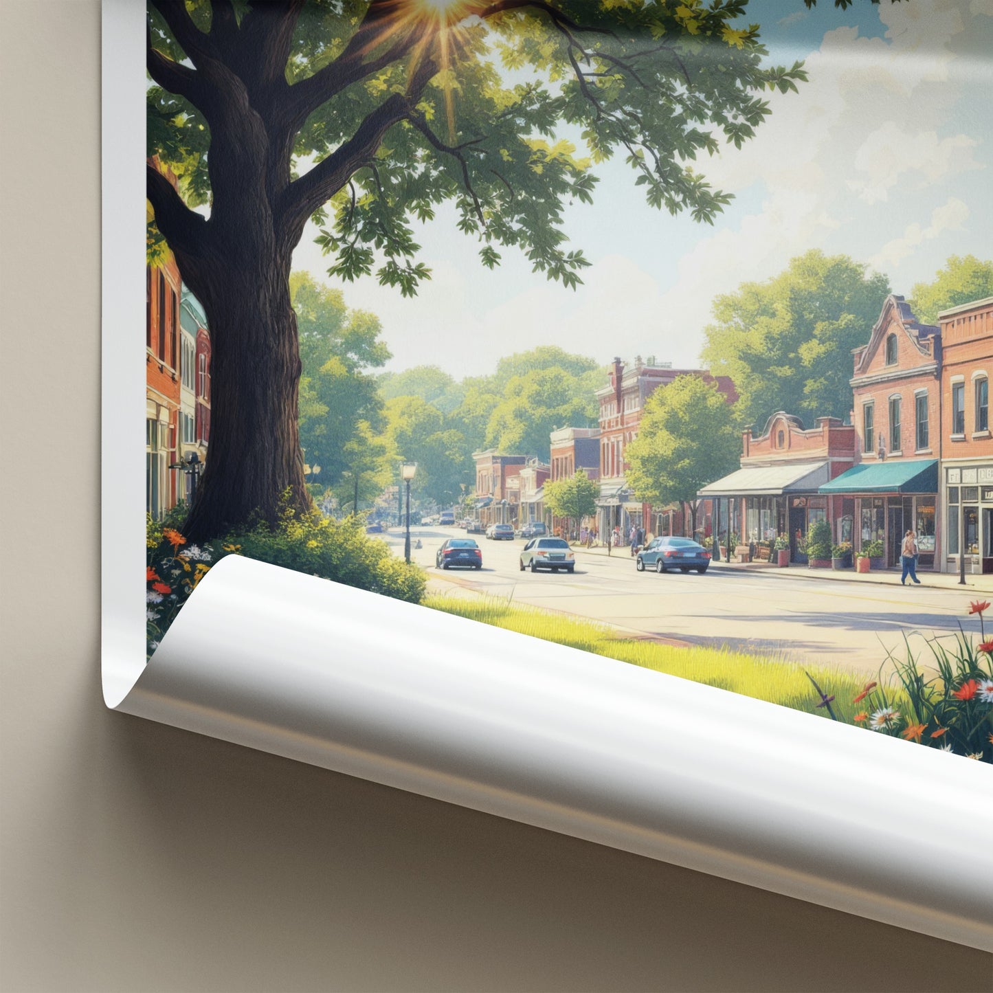 Michigan Poster - Michigan Travel Print - Sunny Village Mainstreet Home Decor