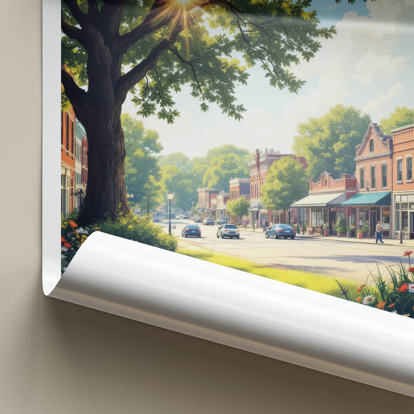 Michigan Poster - Michigan Travel Print - Sunny Village Mainstreet Home Decor