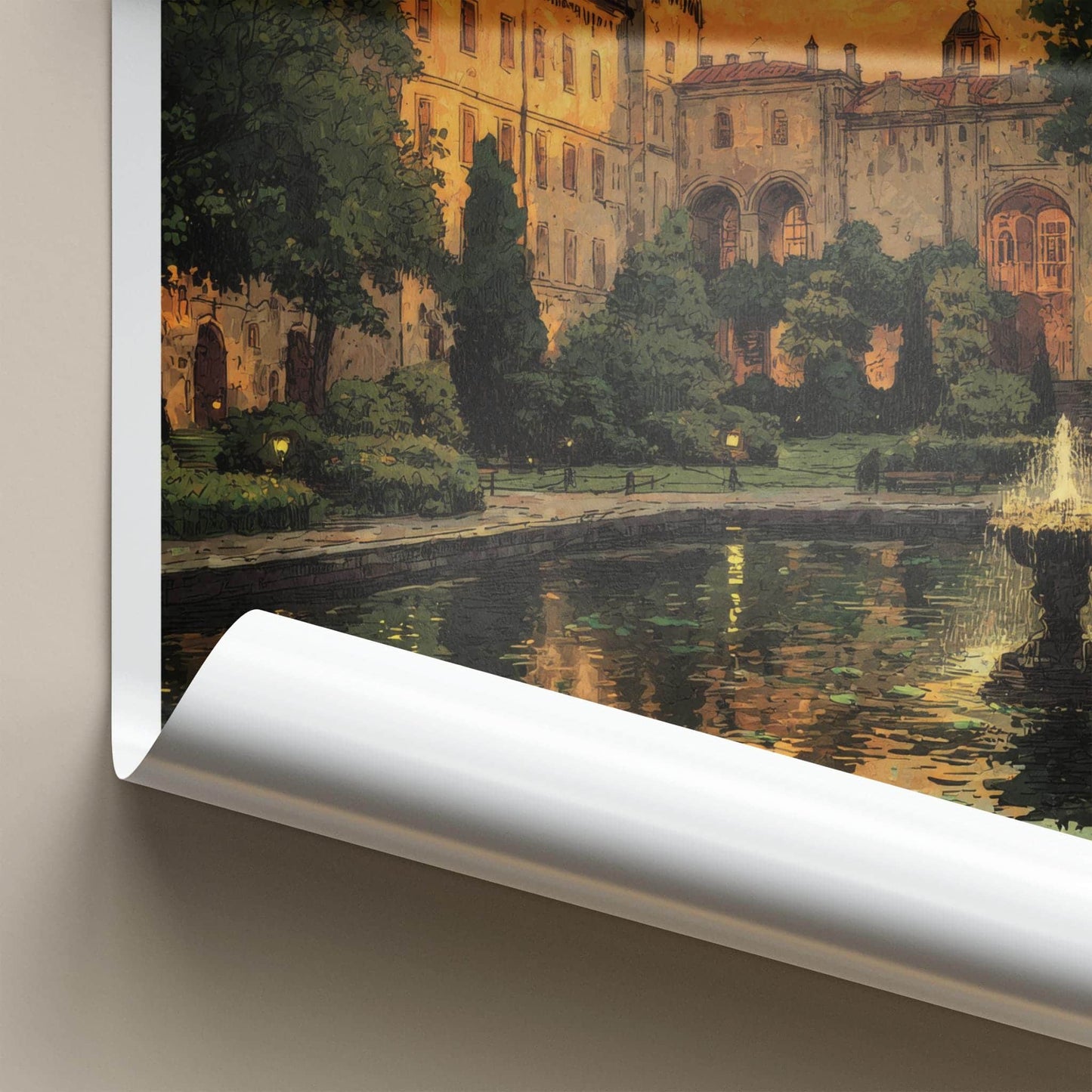 Milan Poster - Italy Framed Print - Golden Hour Palace Framed Decor