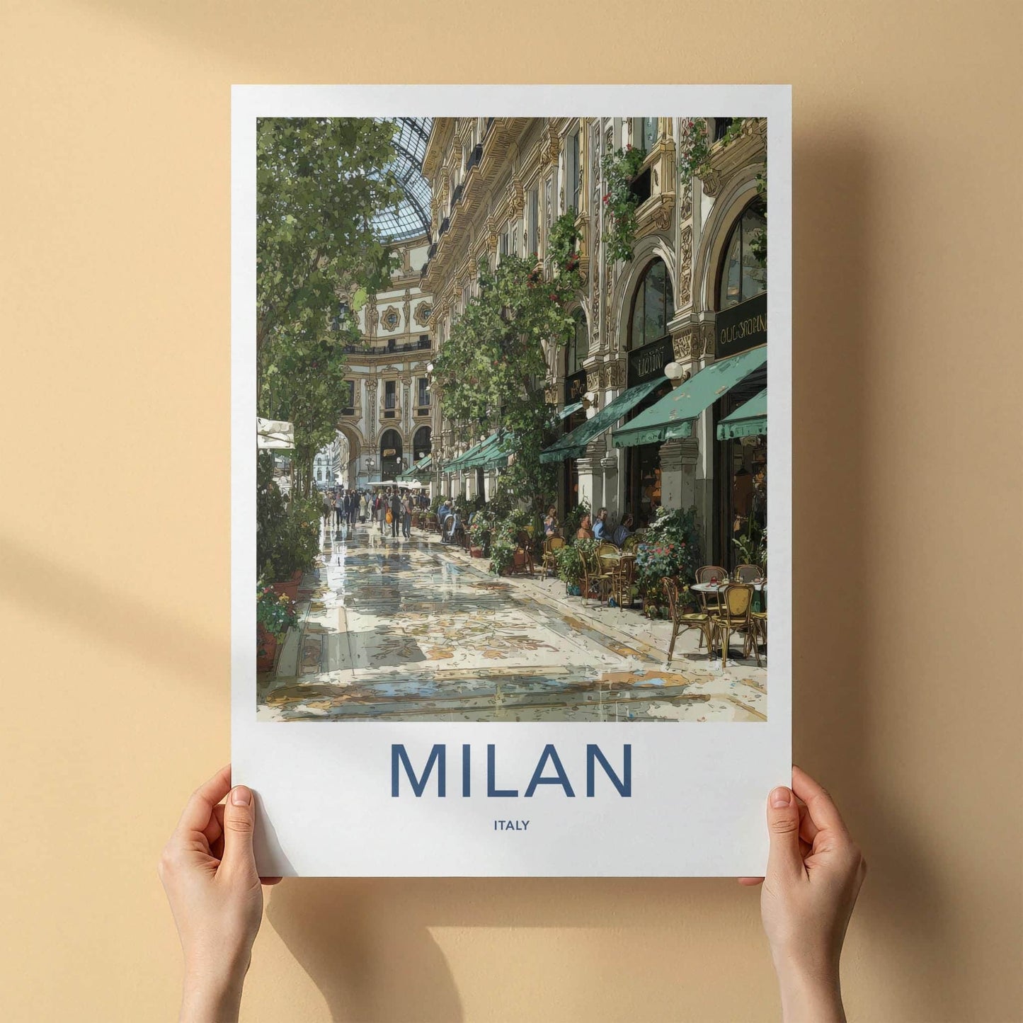 Milan Poster - Italy Framed Print - Grand Gallery Arcade Framed Decor
