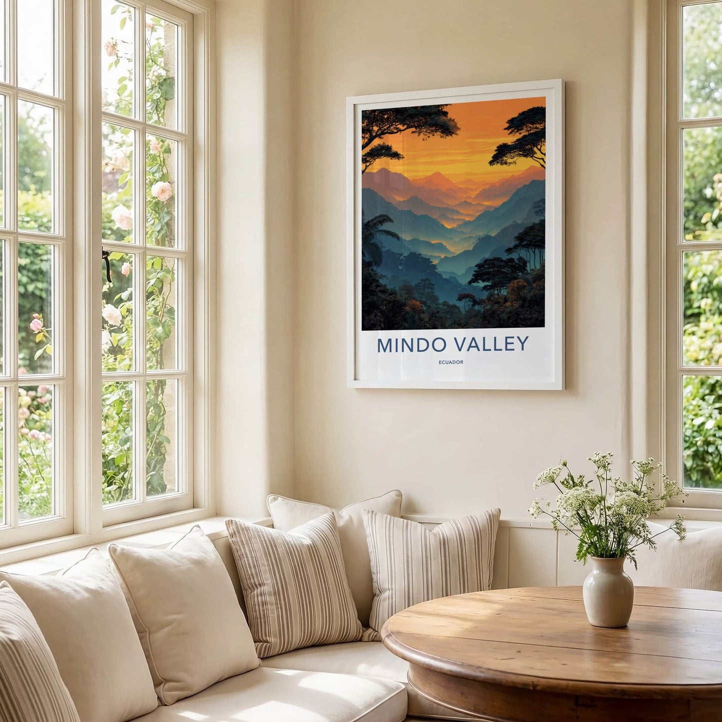 Mindo Valley Poster Ecuador Sunset Forest Mist Art Print Home Decor