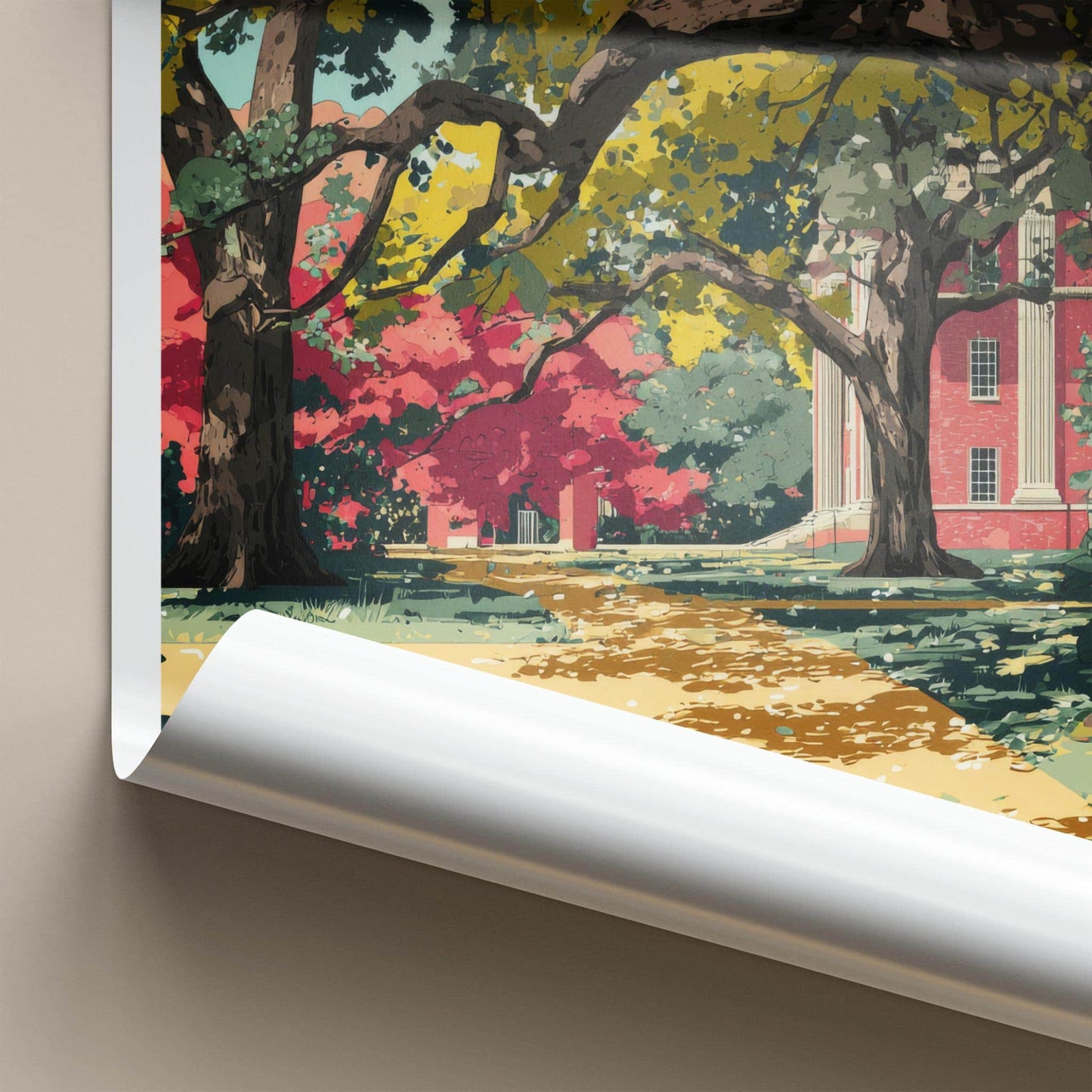 Mississippi Poster - Mississippi Travel Art - Red Building Pathway Home Decor