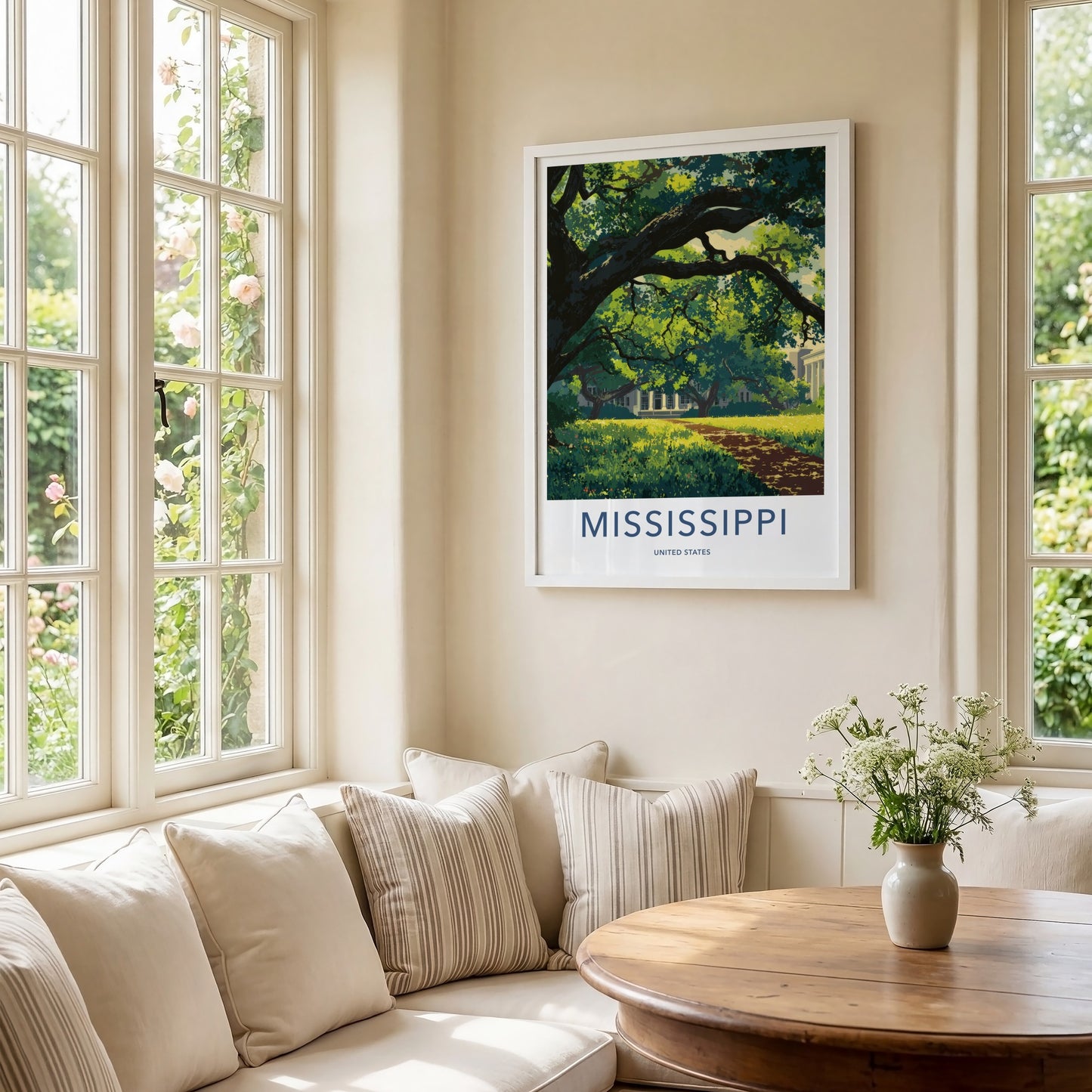Mississippi Poster - Mississippi Travel Print - Shady Oak Mansion Home Decor