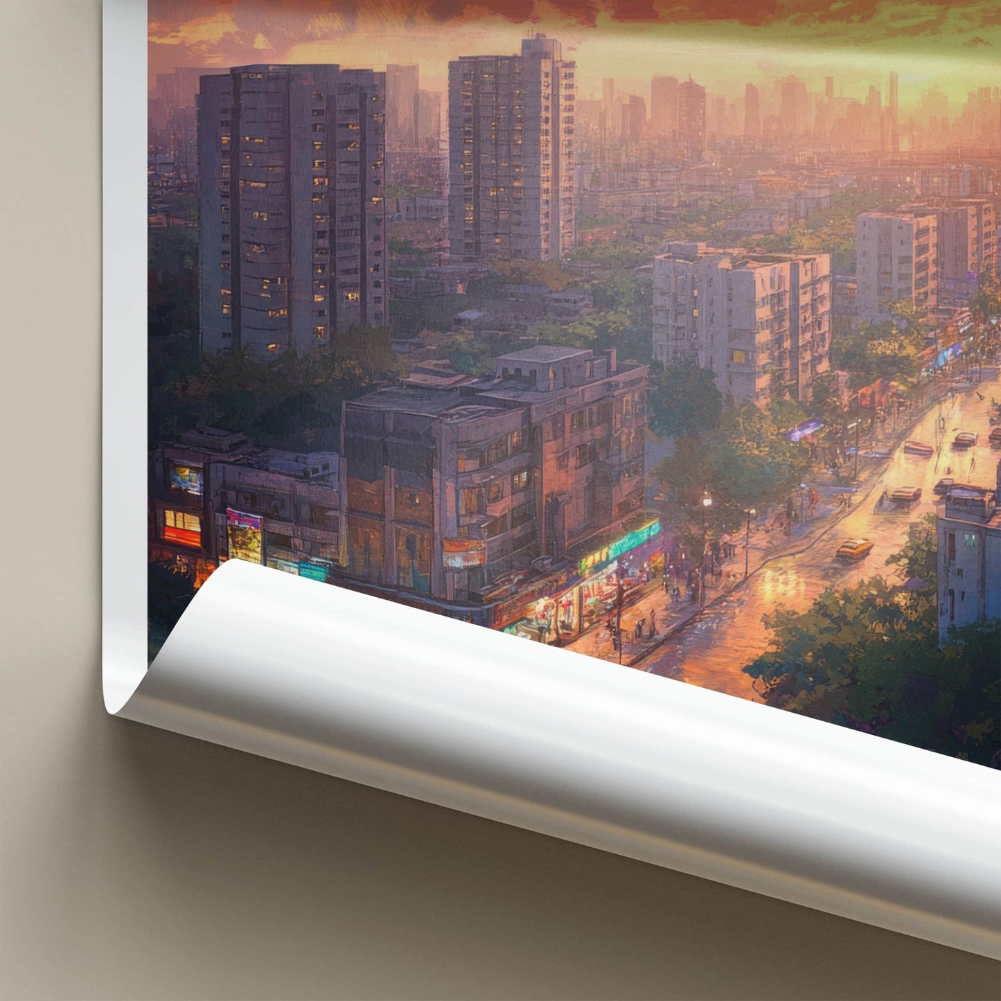 Mohali Poster - India Wall Art - Punjab Vibrant Cityscape Home Decor