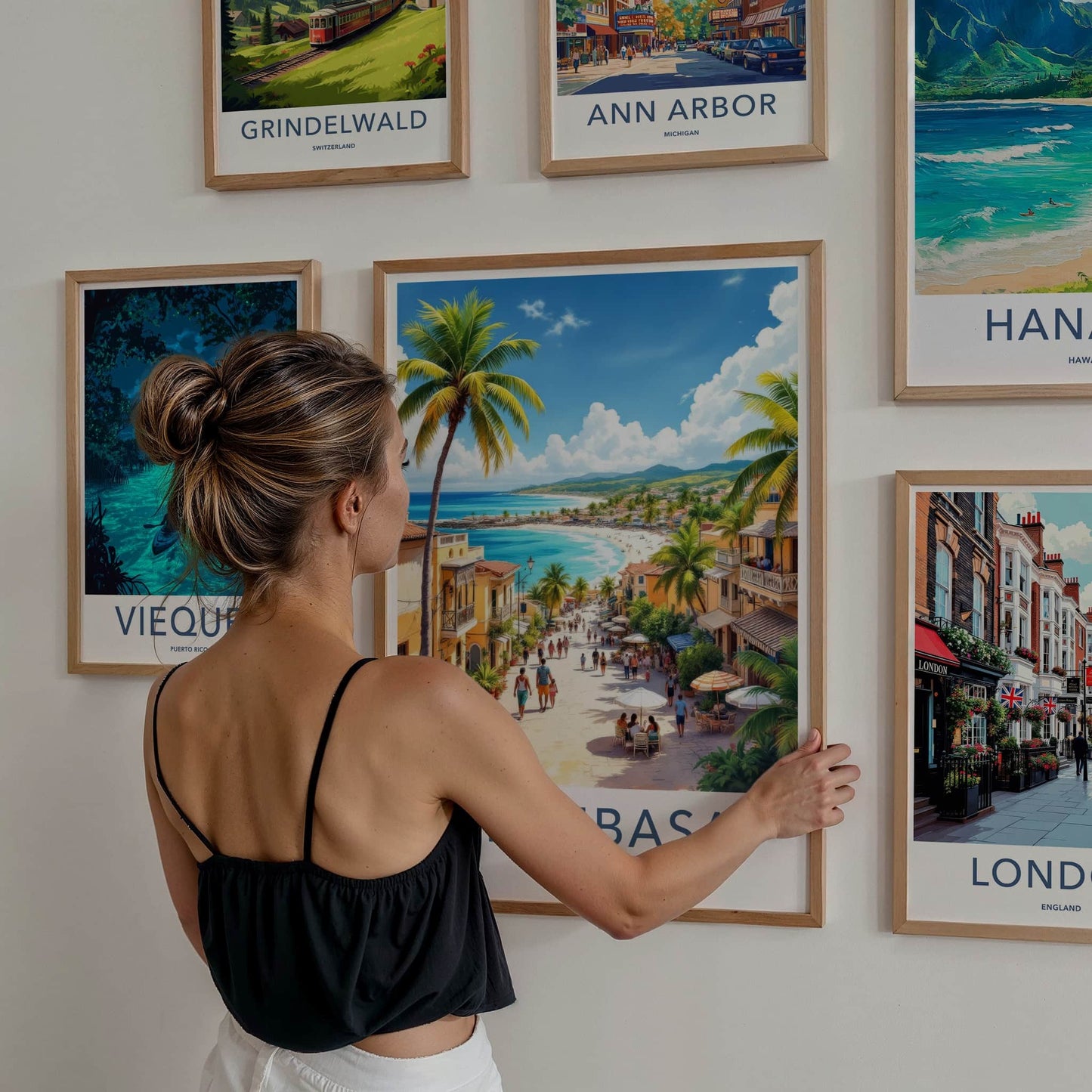 Mombasa Poster - Kenya Framed Print - Lively Beach Street Lounge Decor