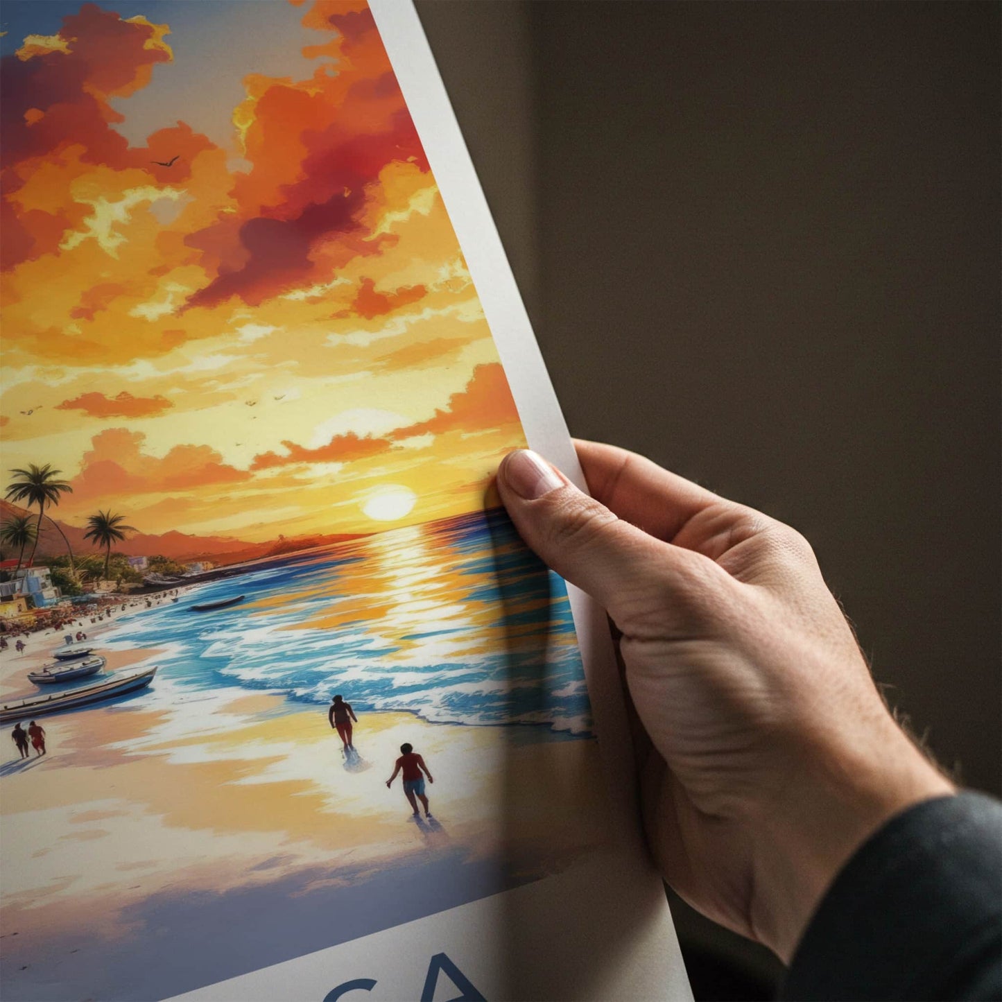 Mombasa Poster - Kenya Travel Art - Vibrant Coastal Sunset Wall Decor