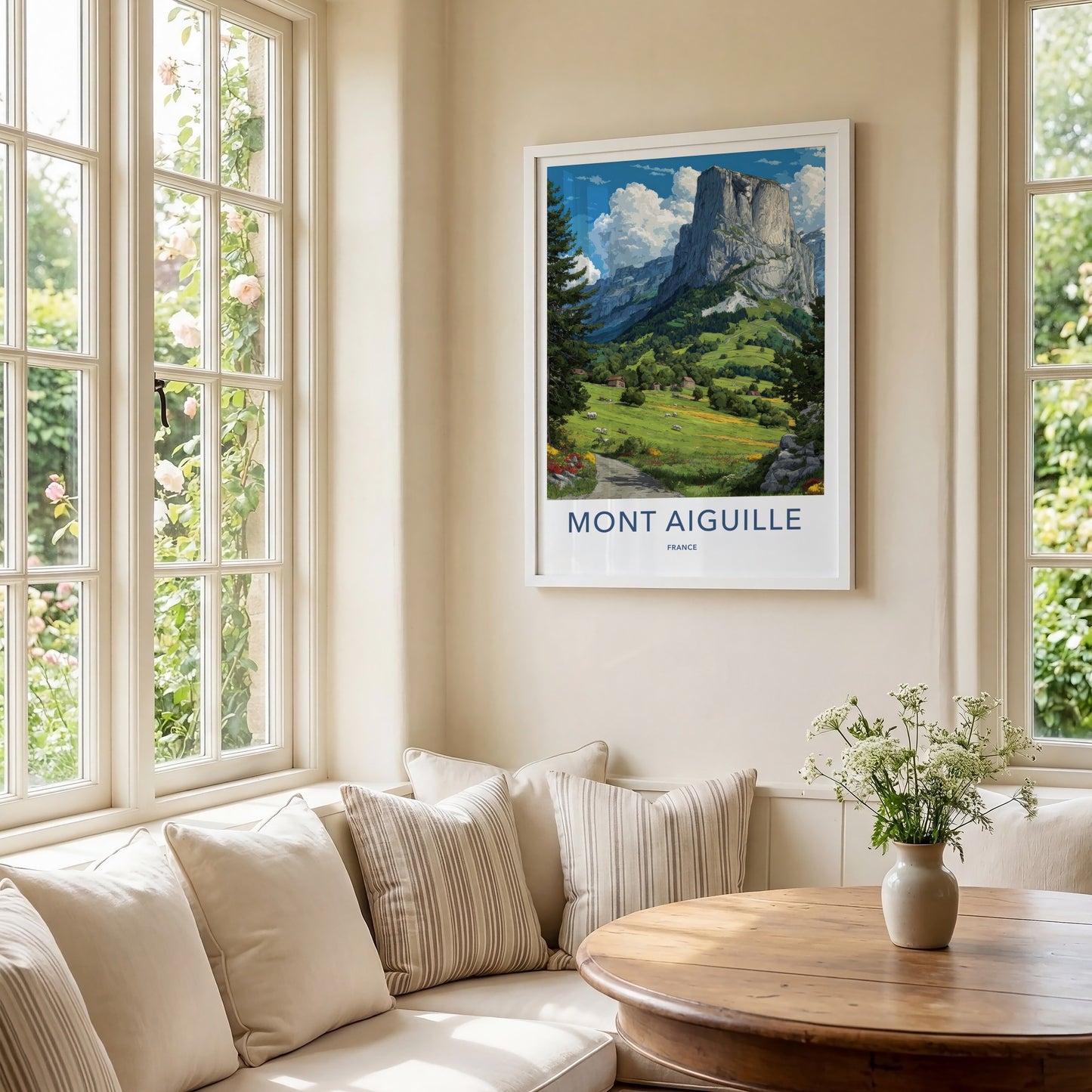 Mont Aiguille Poster - France Travel Art - Sheer Rockface Gallery Art