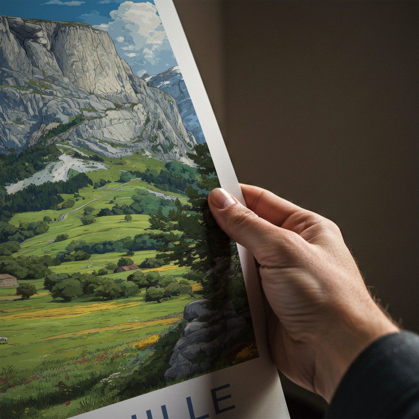 Mont Aiguille Poster - France Travel Art - Sheer Rockface Gallery Art