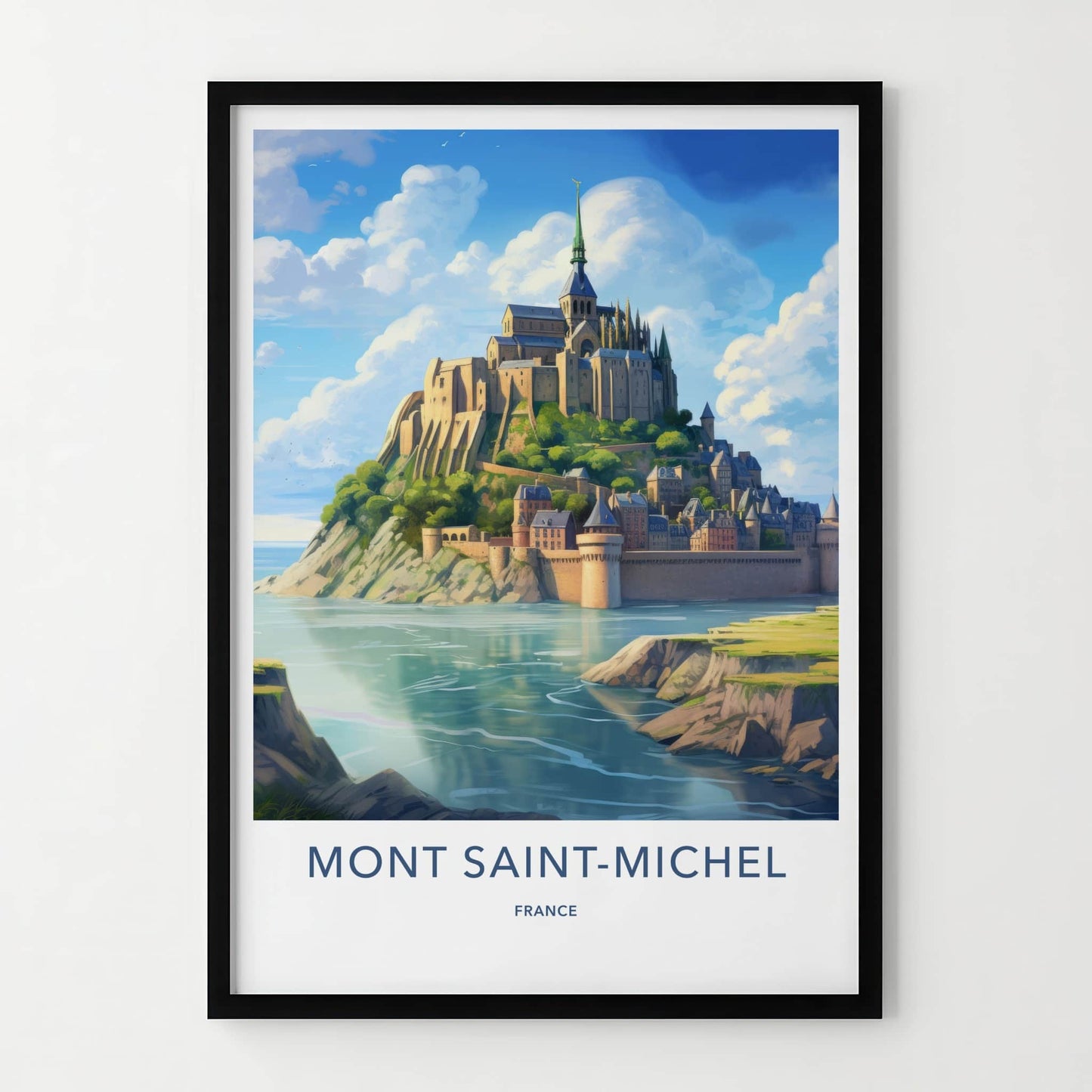 Mont Saint-Michel Poster - France Travel Art - Majestic Island Monastery Home Decor