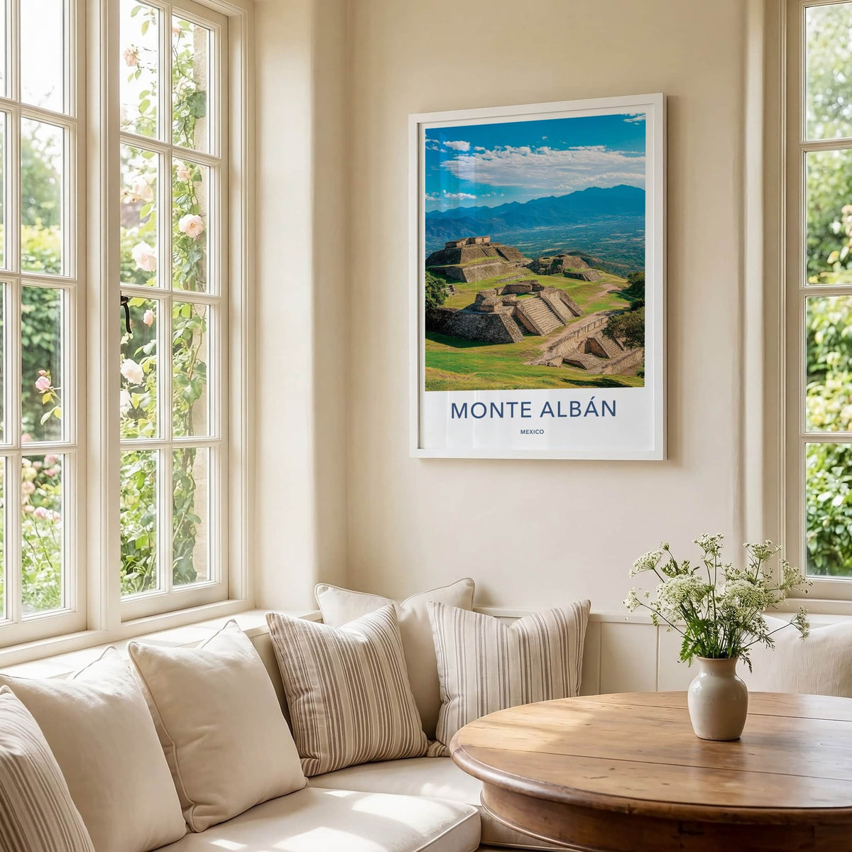 Monte Alban Poster - Mexico Travel Art - Ancient Zapotec Ruins Home Decor