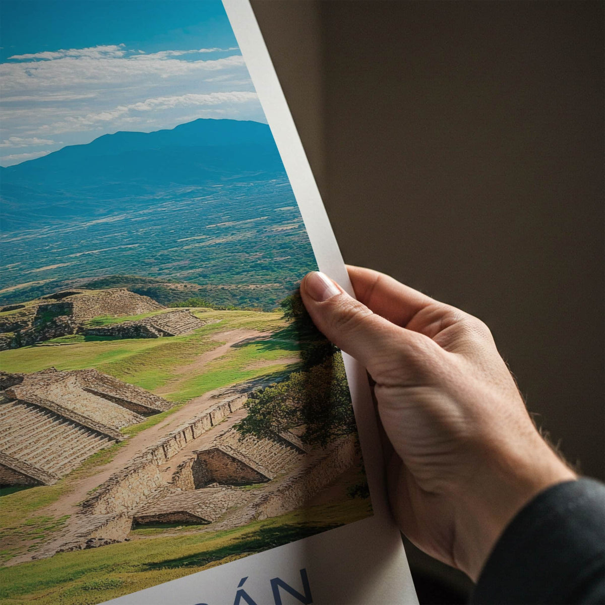 Monte Alban Poster - Mexico Travel Art - Ancient Zapotec Ruins Home Decor