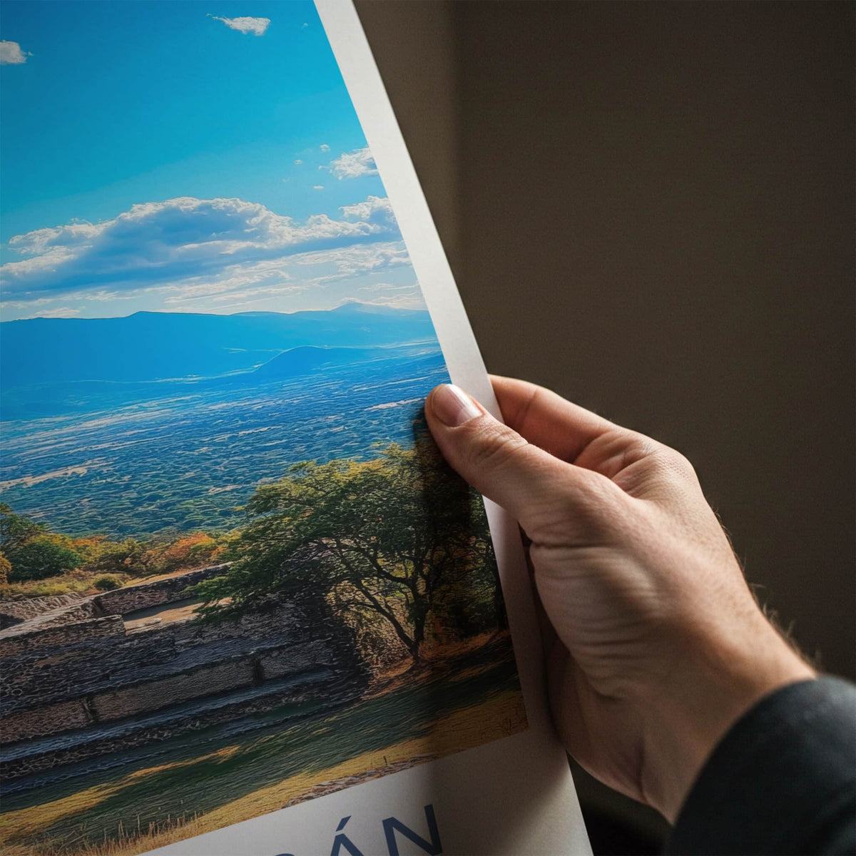 Monte Alban Poster - Mexico Wall Art - Zapotec Hilltop Ruins Home Decor