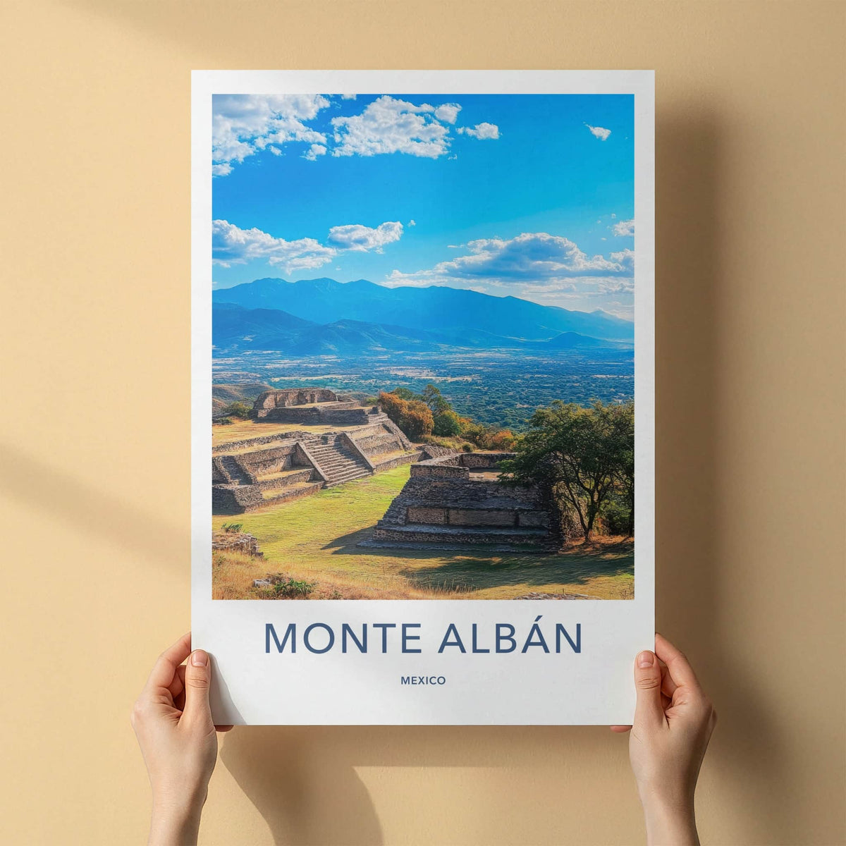 Monte Alban Poster - Mexico Wall Art - Zapotec Hilltop Ruins Home Decor