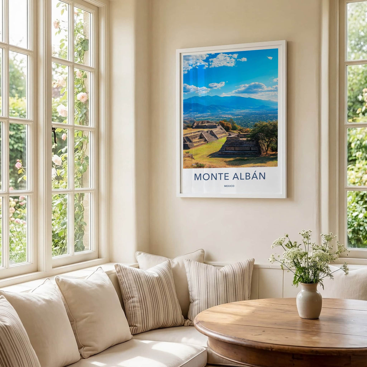 Monte Alban Poster - Mexico Wall Art - Zapotec Hilltop Ruins Home Decor