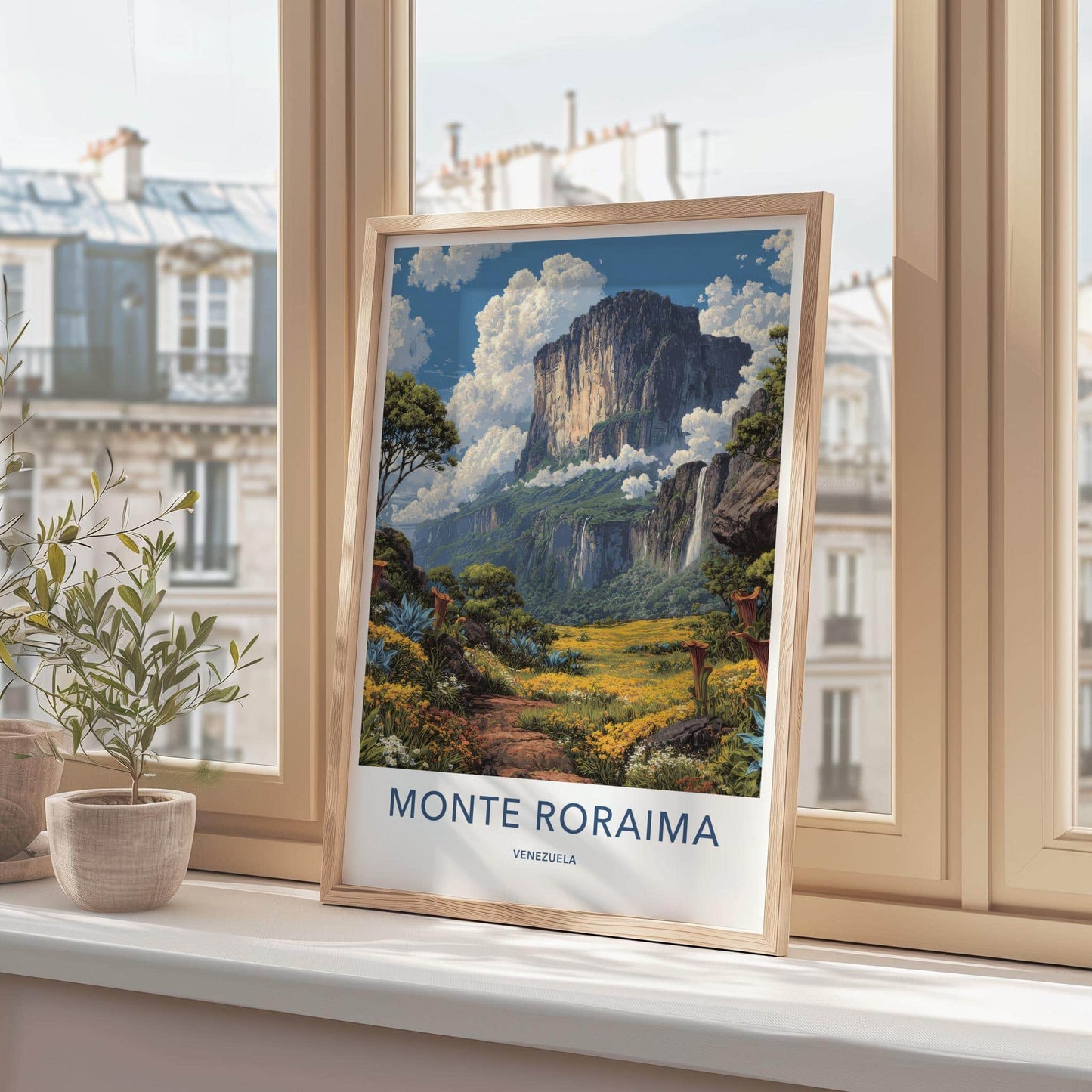 Monte Roraima Poster - Venezuela Travel Art - Flat Top Mountain Wall Decor