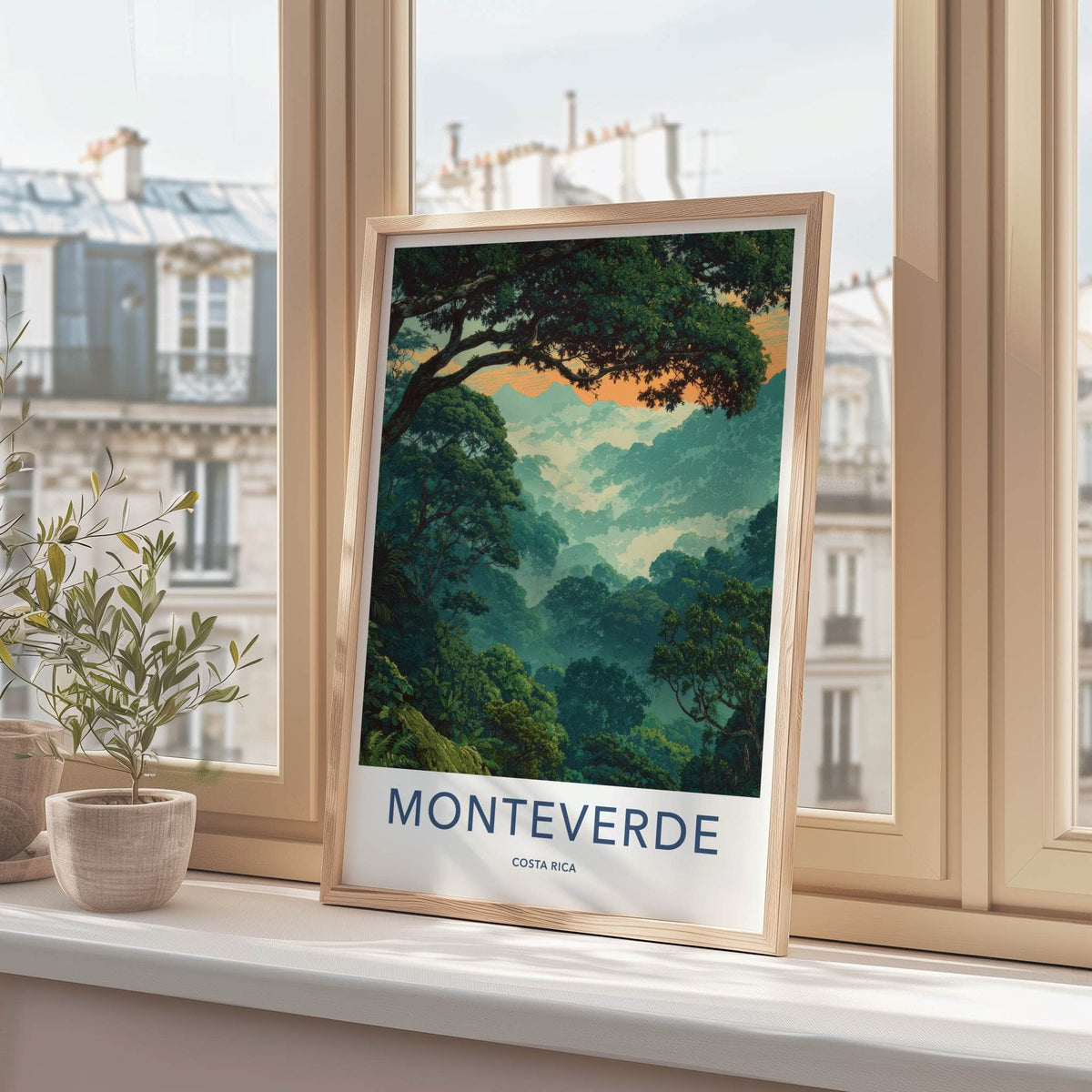 Monteverde Poster - Costa Rica Travel Art Dense Forest Home Decor