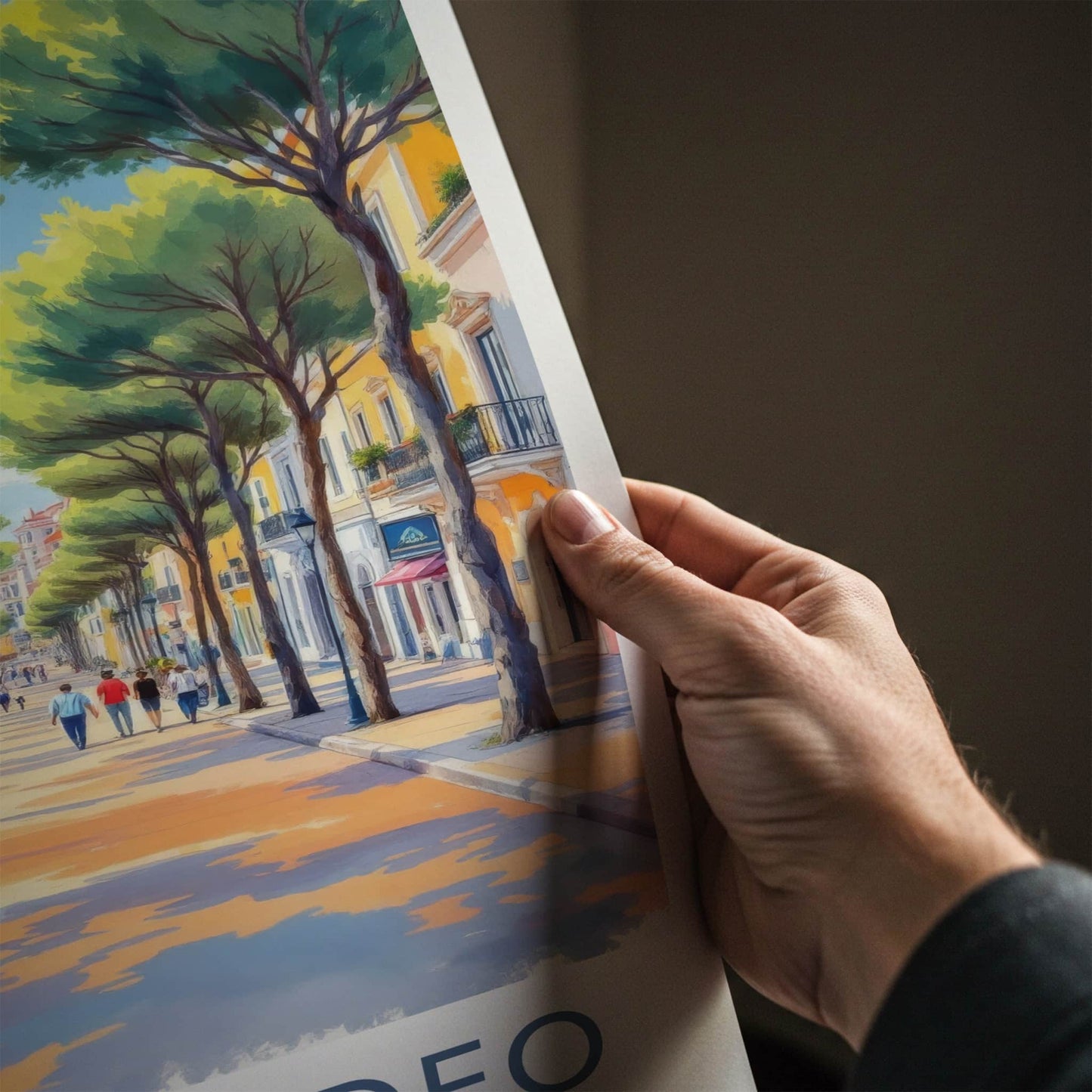 Montevideo Poster - Uruguay Travel Art - Seaside Tree Promenade Wall Decor