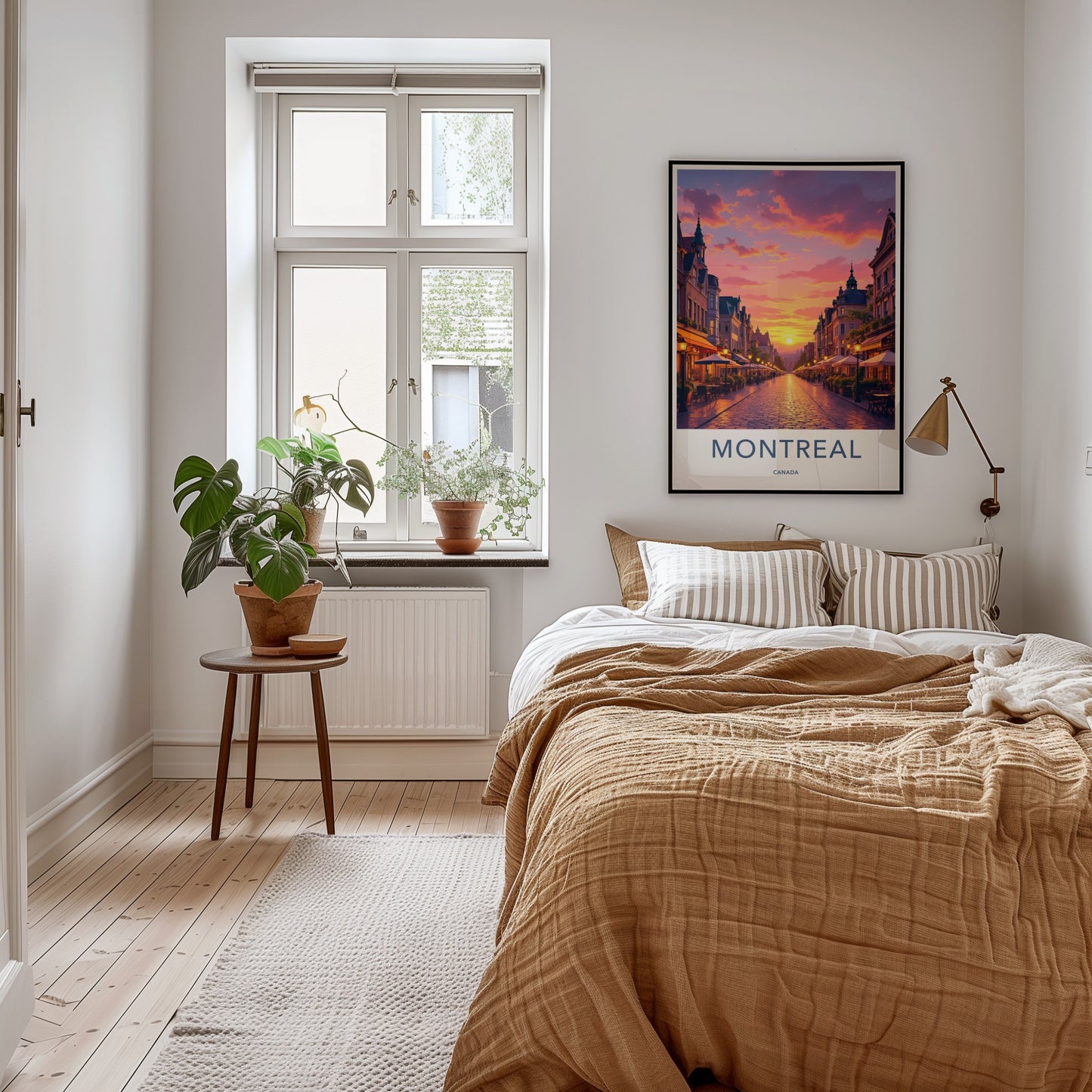 Montreal Poster - Canada Travel Art - Vibrant City Sunset Home Decor