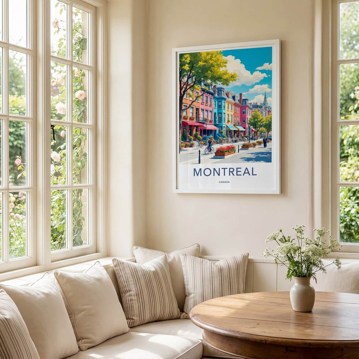 Montreal Poster - Canada Travel Art - Vibrant Cityscape Scene Home Decor