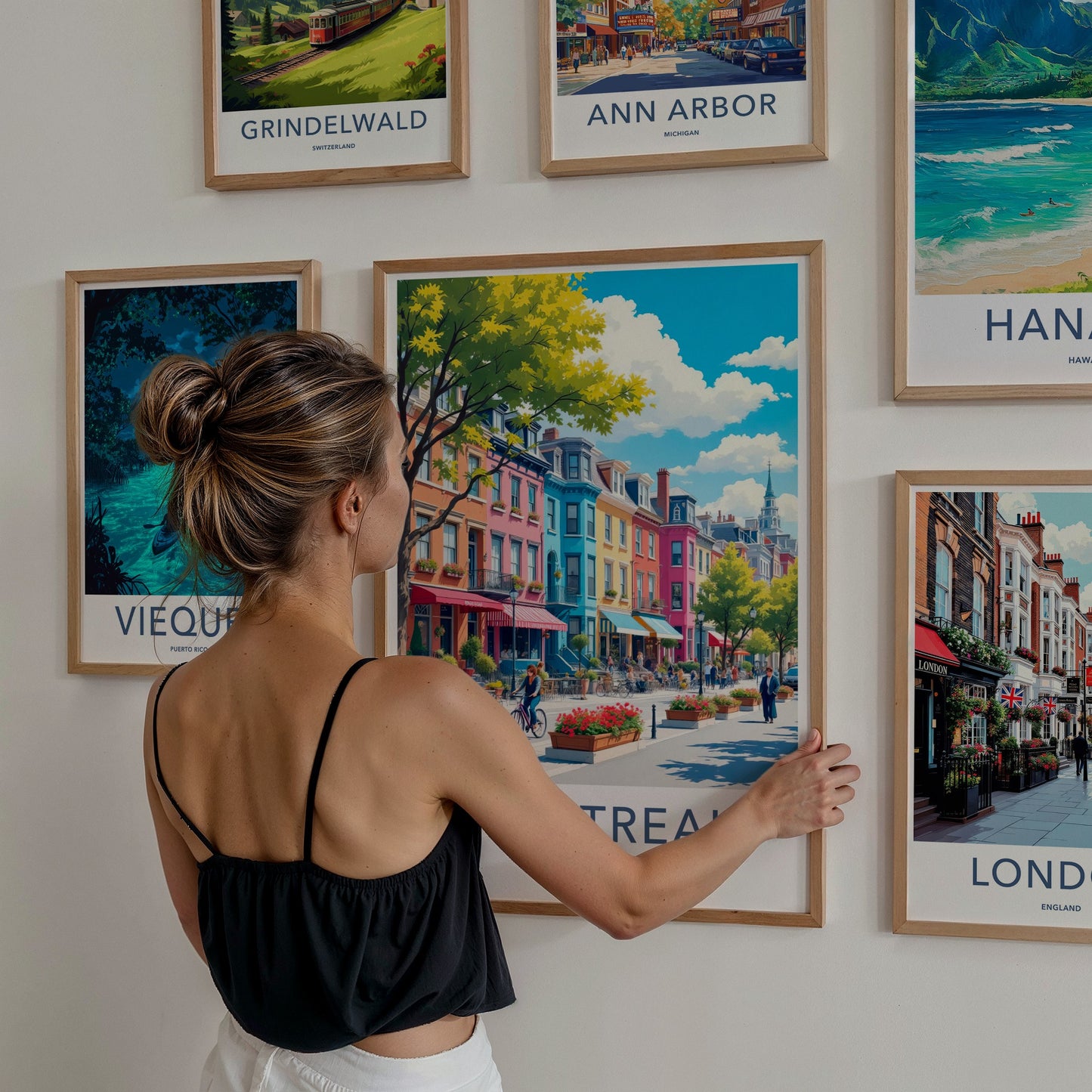 Montreal Poster - Canada Travel Art - Vibrant Cityscape Scene Home Decor