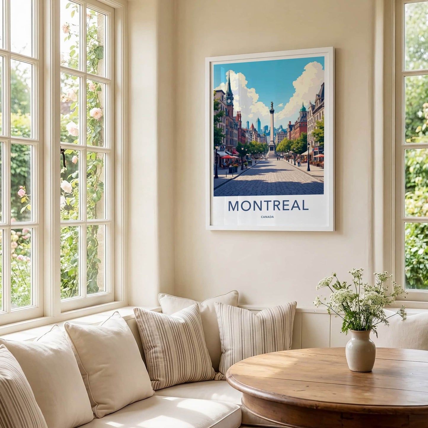 Montreal Poster - Canada Travel Print - Vibrant City Street Home Decor