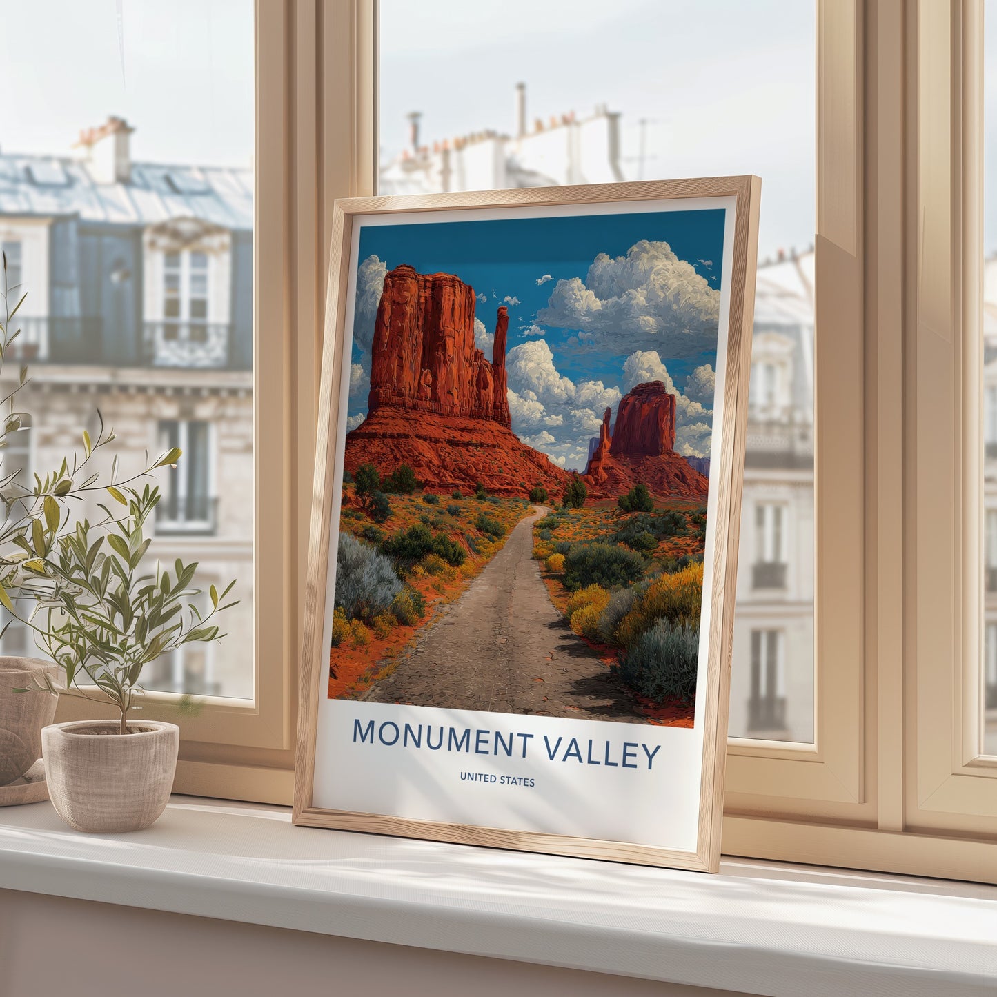 Monument Valley Poster - Arizona Travel Print - Desert Butte Home Decor