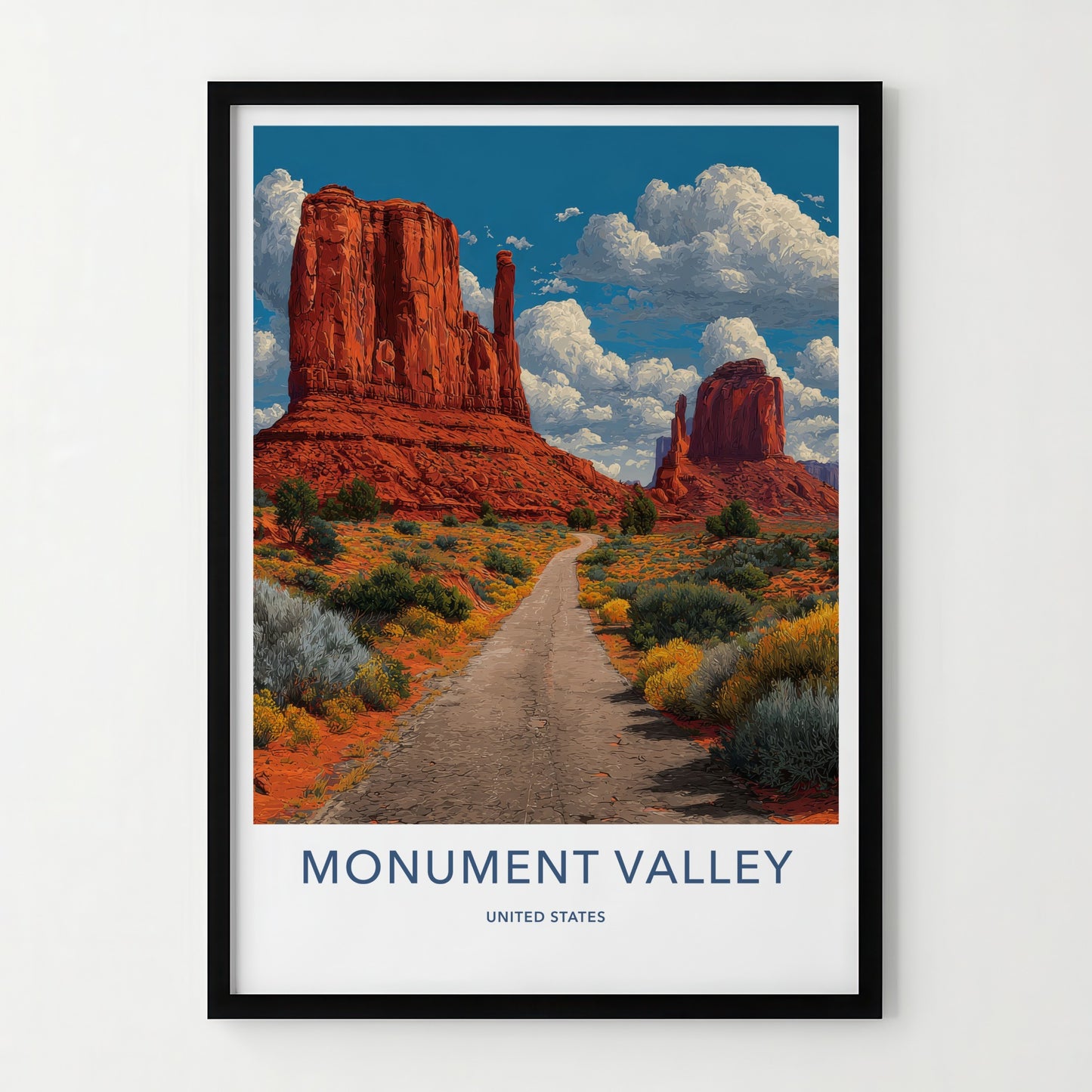 Monument Valley Poster - Arizona Travel Print - Desert Butte Home Decor
