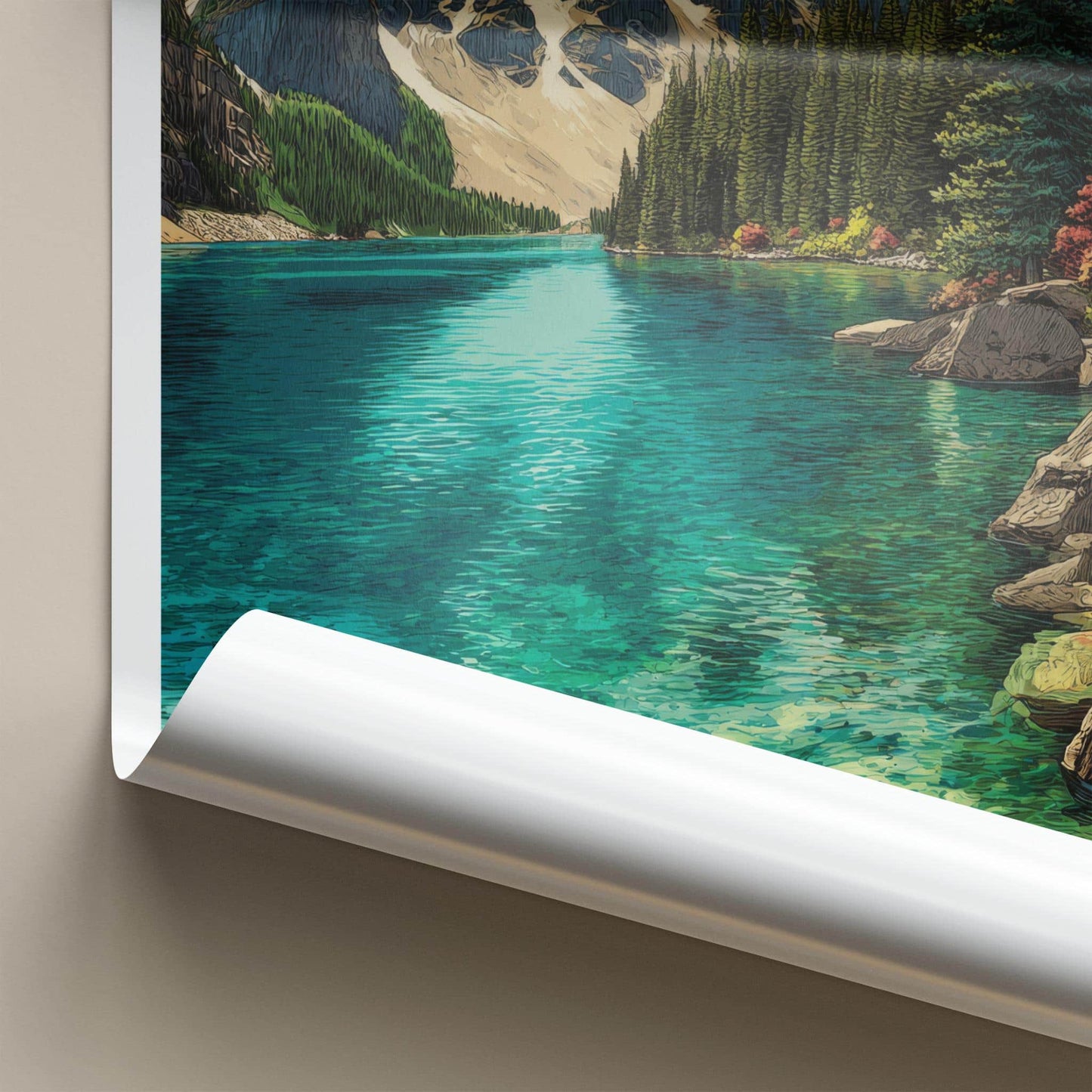 Moraine Lake Poster - Canada Wall Art - Mountain Lake Vista Home Decor