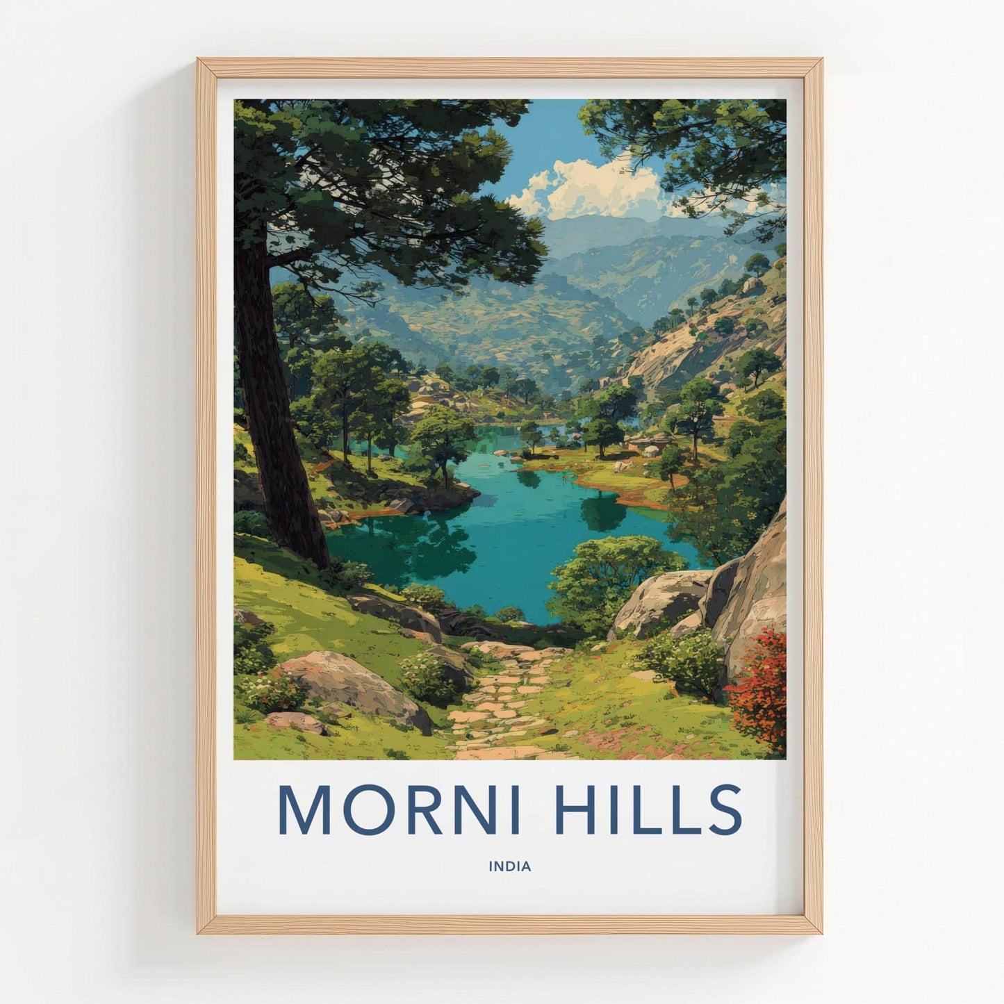 Morni Hills Poster - India Art Print - Haryana Lush Green Scenery Gallery Art